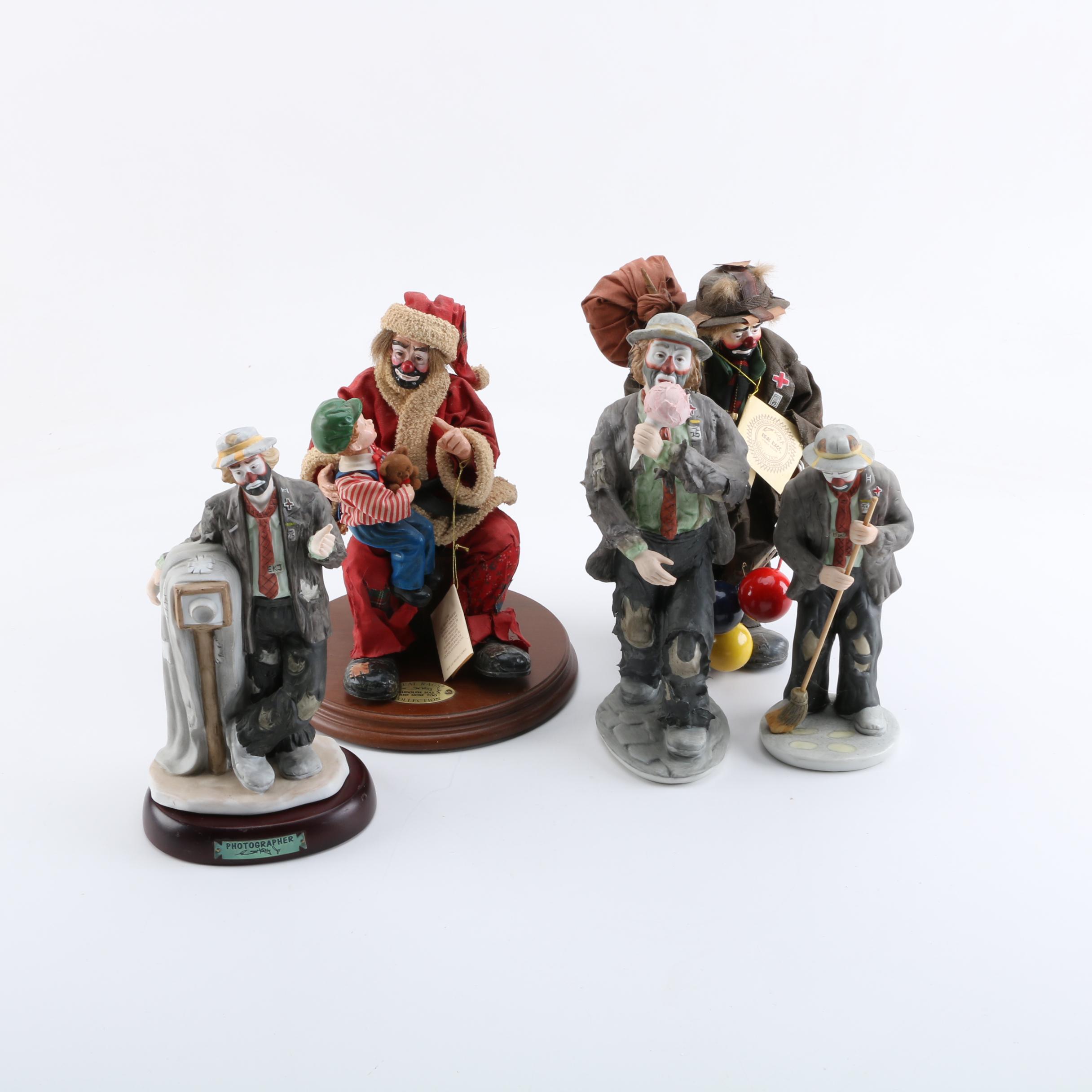 Flambro Emmett Kelly Jr. Clown Figurines