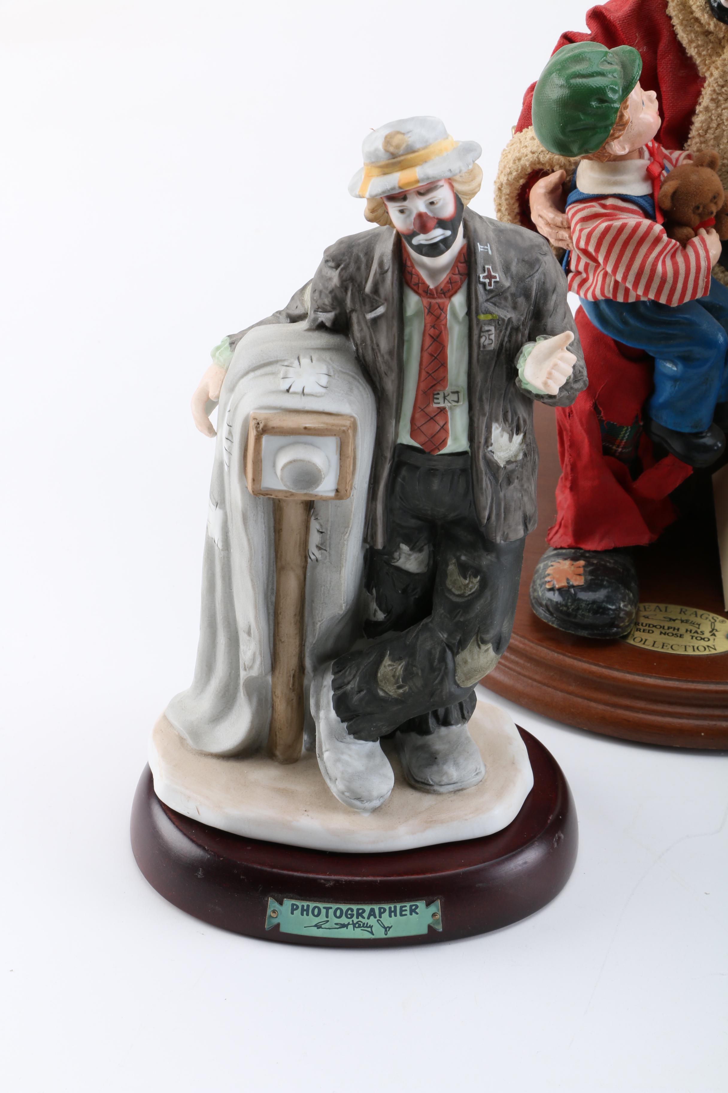 Flambro Emmett Kelly Jr. Clown Figurines