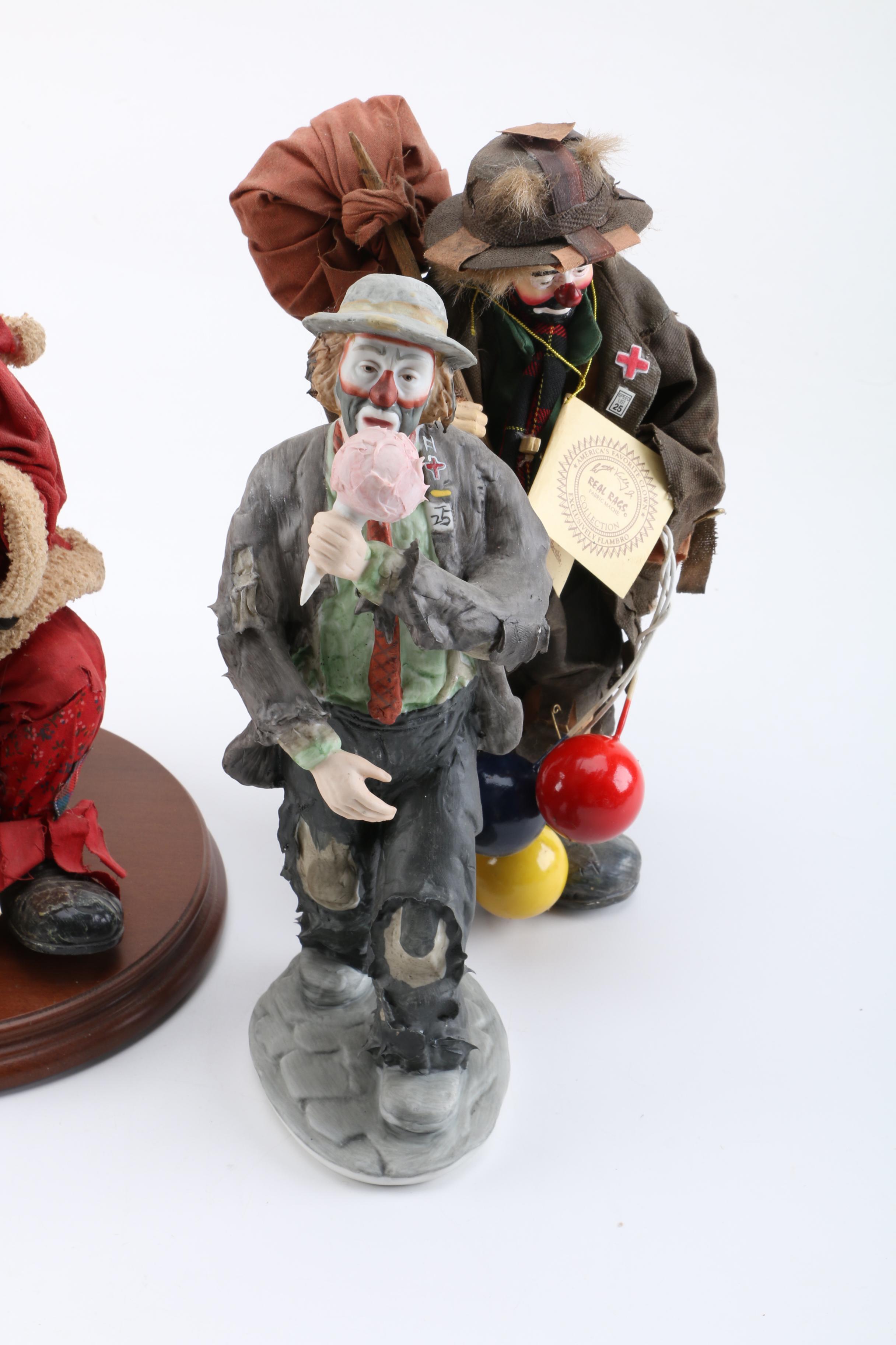 Flambro Emmett Kelly Jr. Clown Figurines