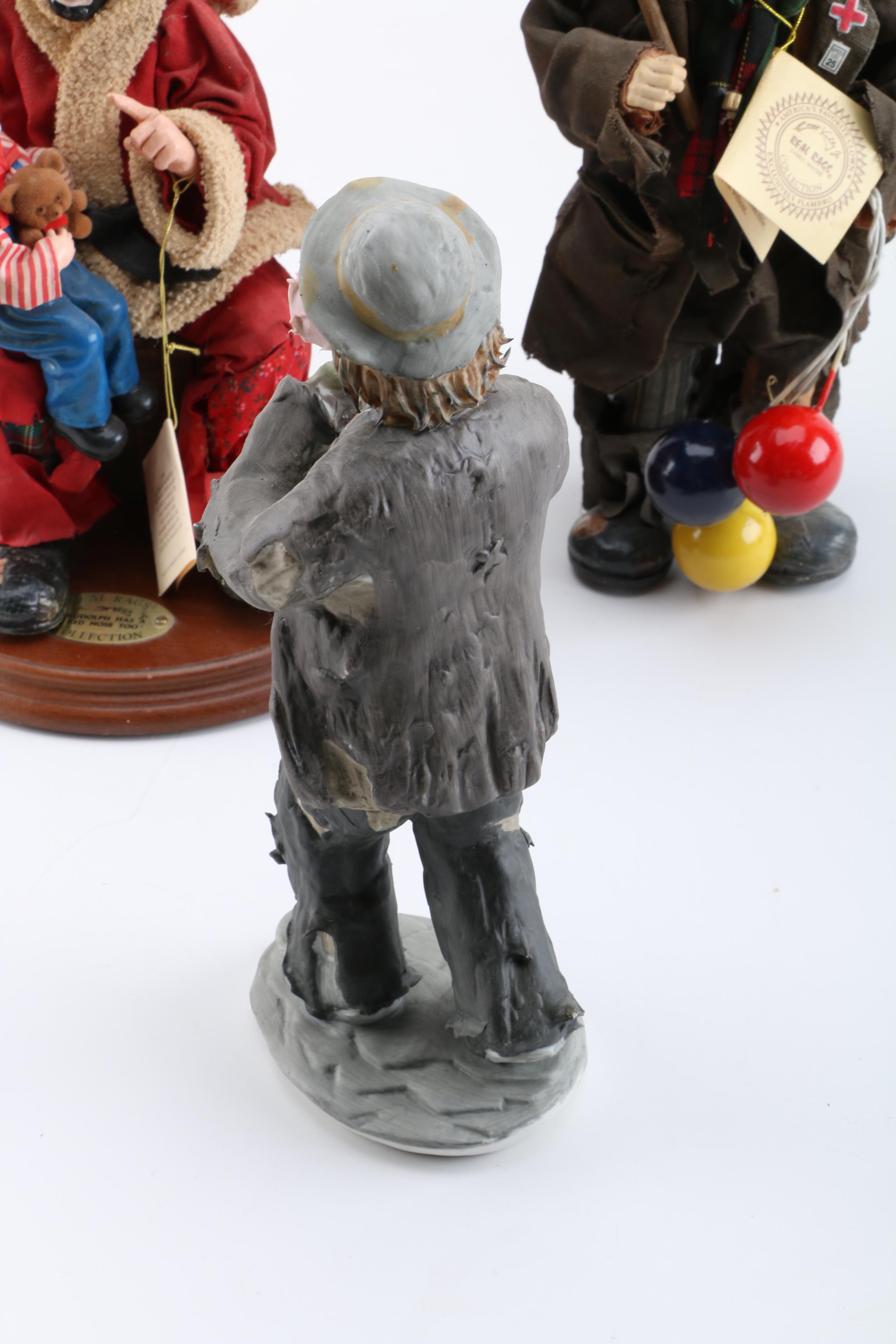 Flambro Emmett Kelly Jr. Clown Figurines