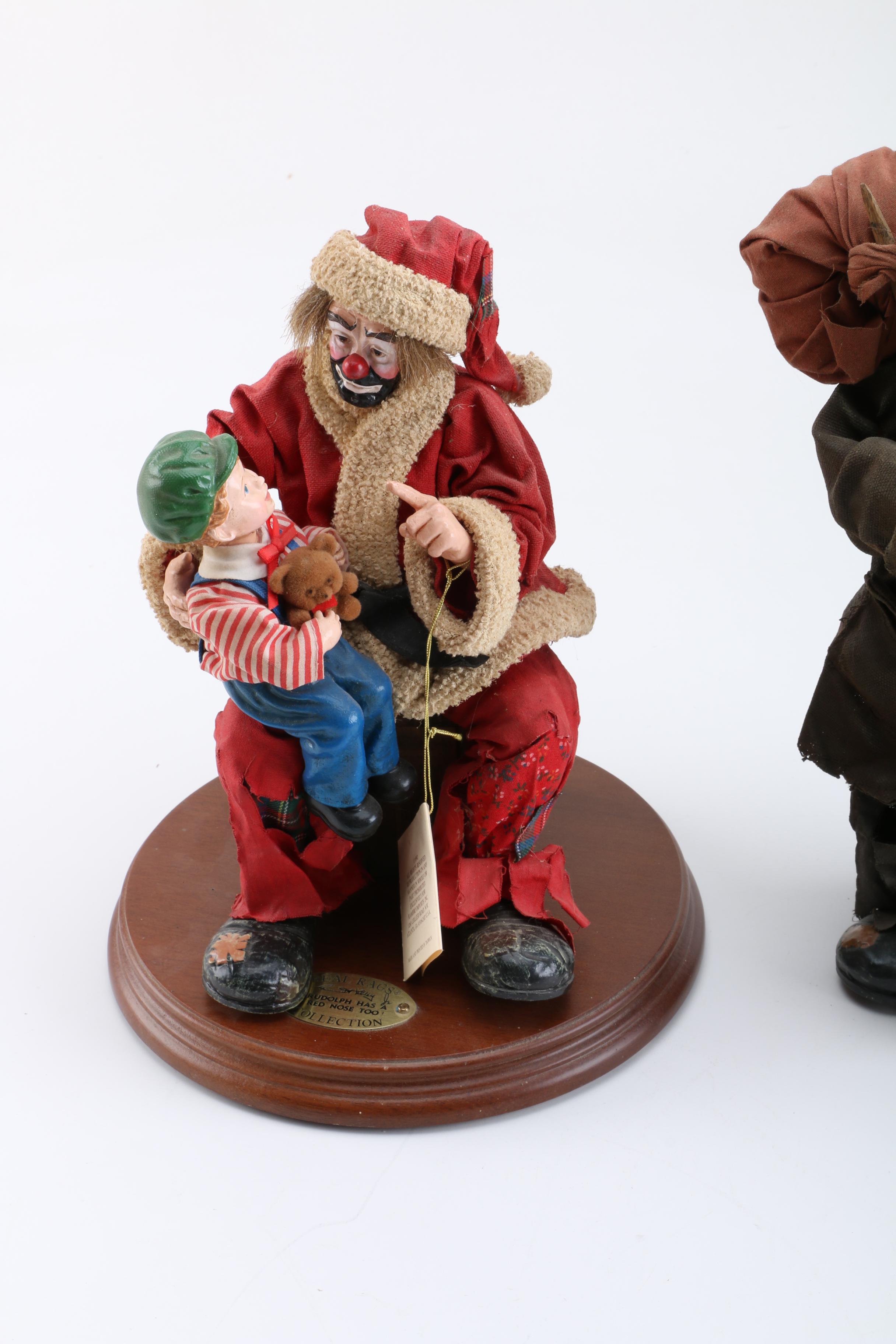 Flambro Emmett Kelly Jr. Clown Figurines