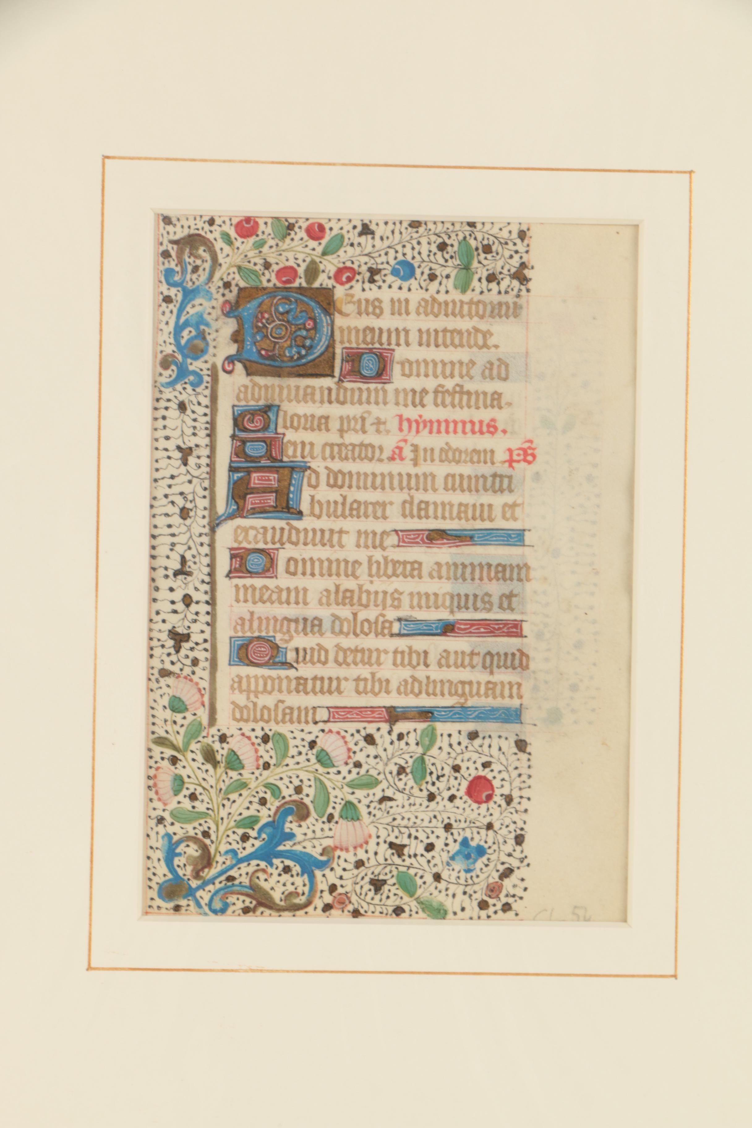 15-16th Century Illuminated Manuscript Pages