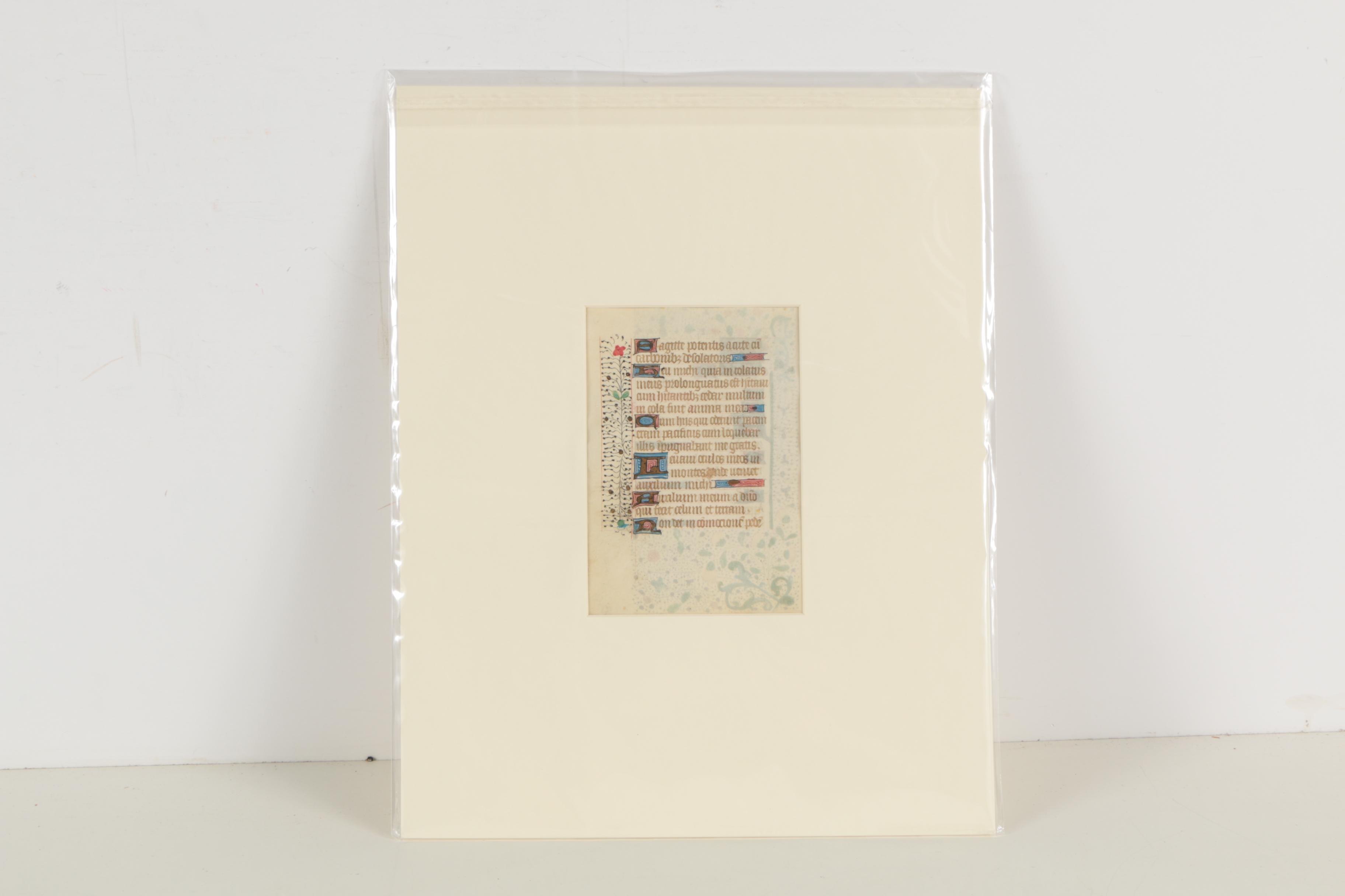 15-16th Century Illuminated Manuscript Pages