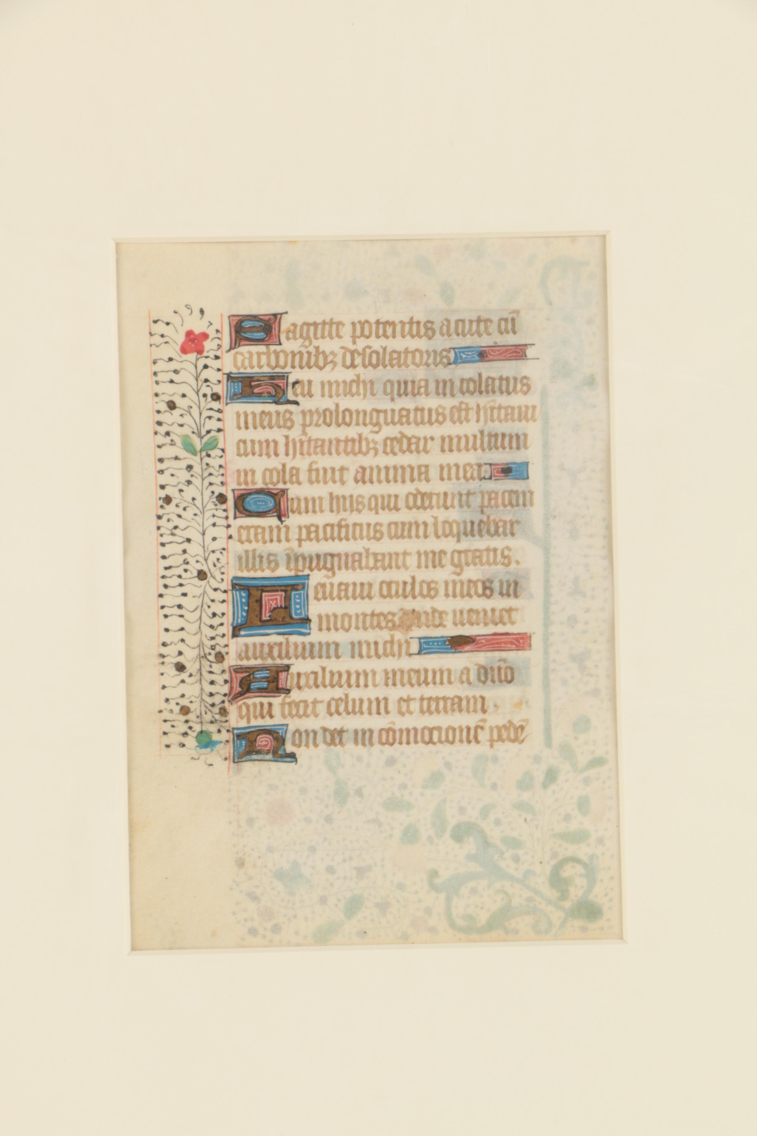 15-16th Century Illuminated Manuscript Pages
