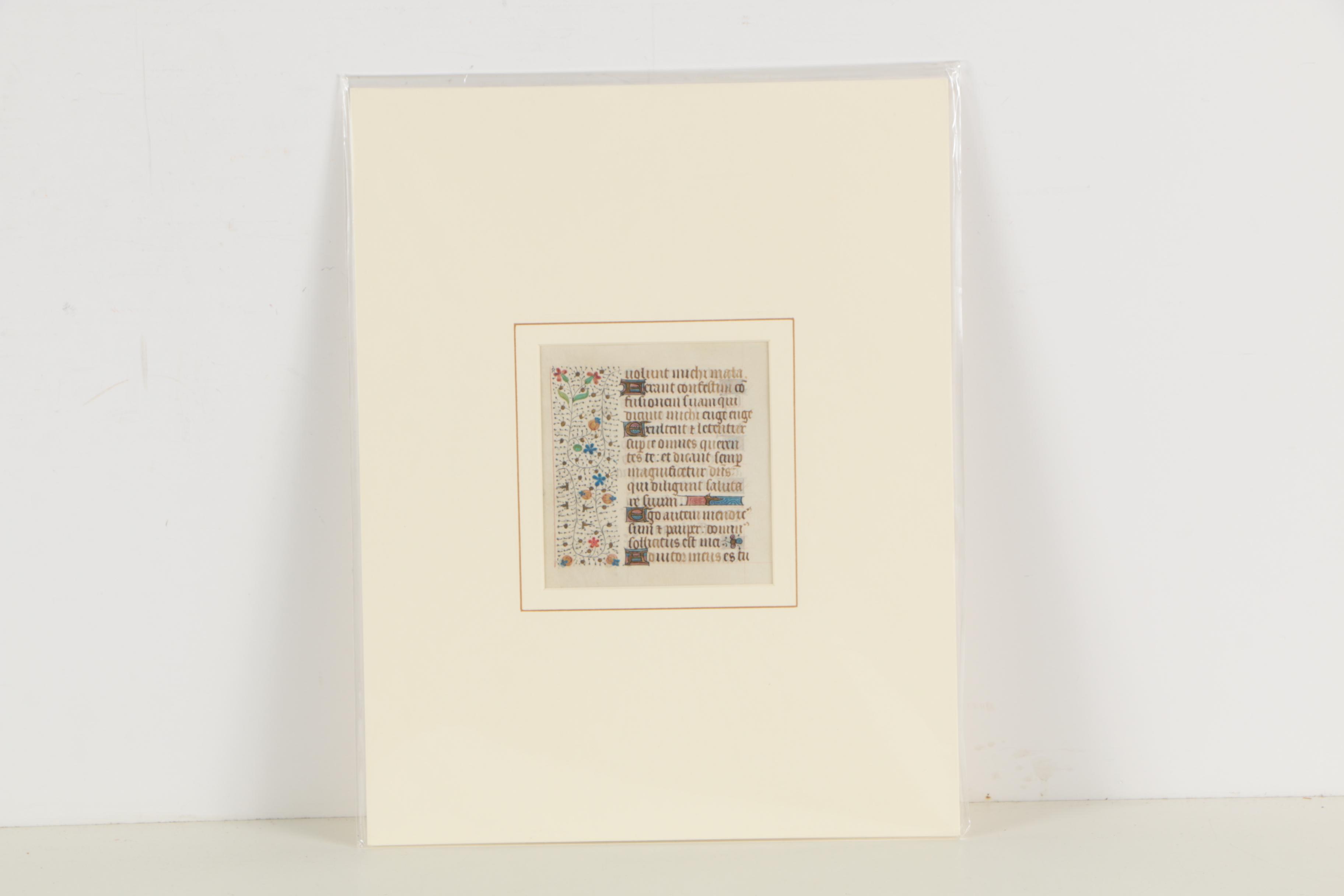 15-16th Century Illuminated Manuscript Pages