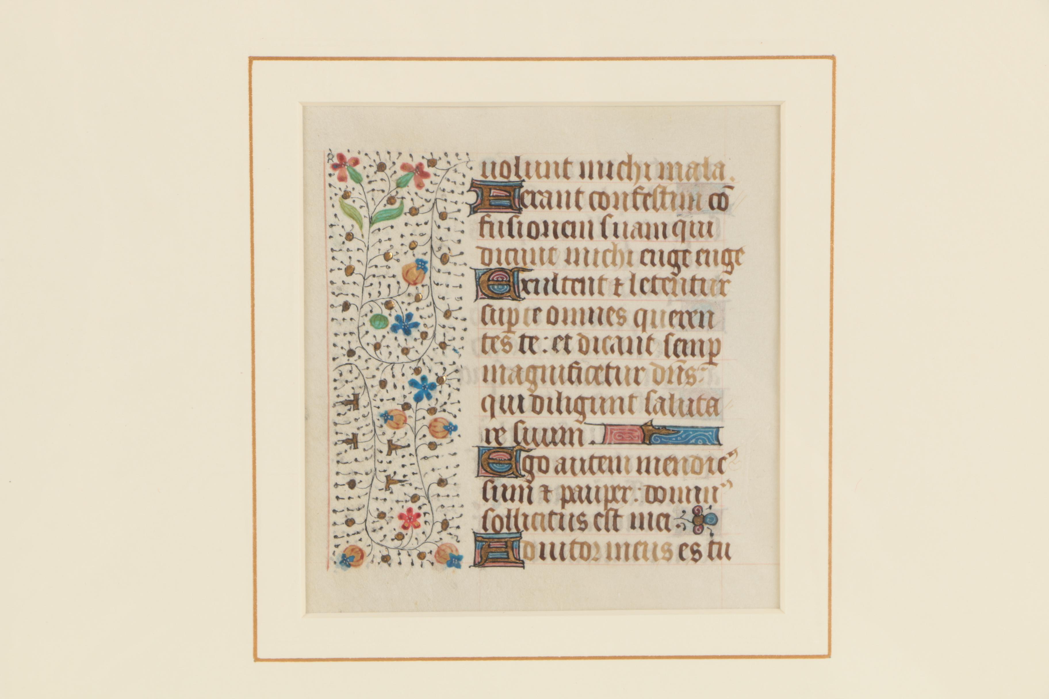 15-16th Century Illuminated Manuscript Pages