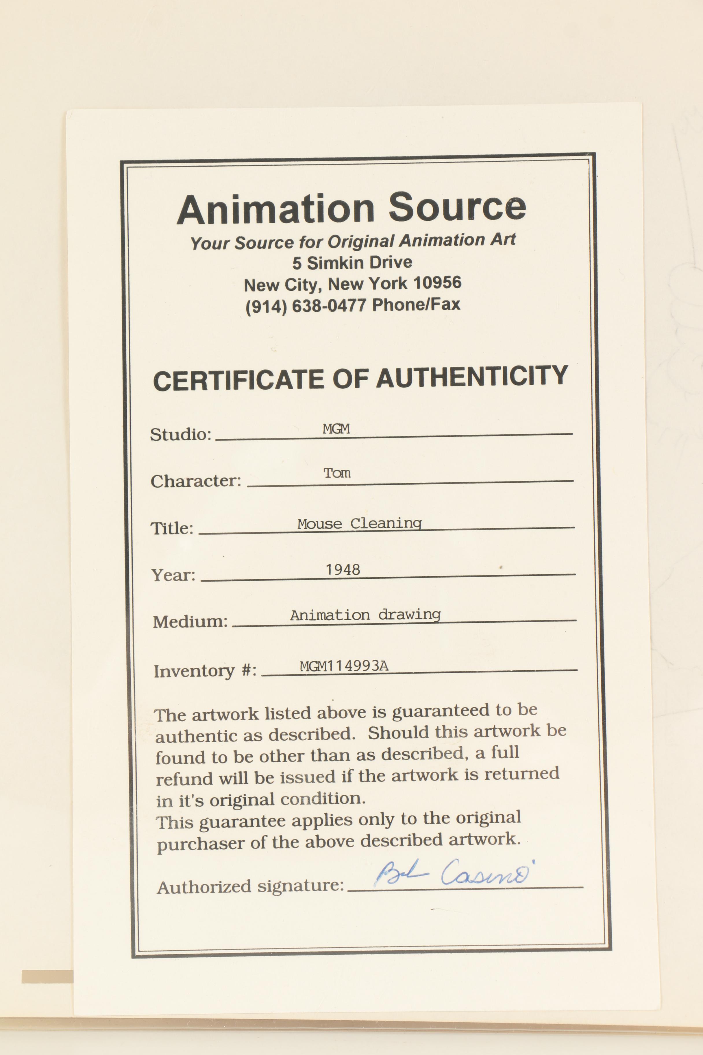 Tom & Jerry Animation Sketch "Mouse Cleaning"