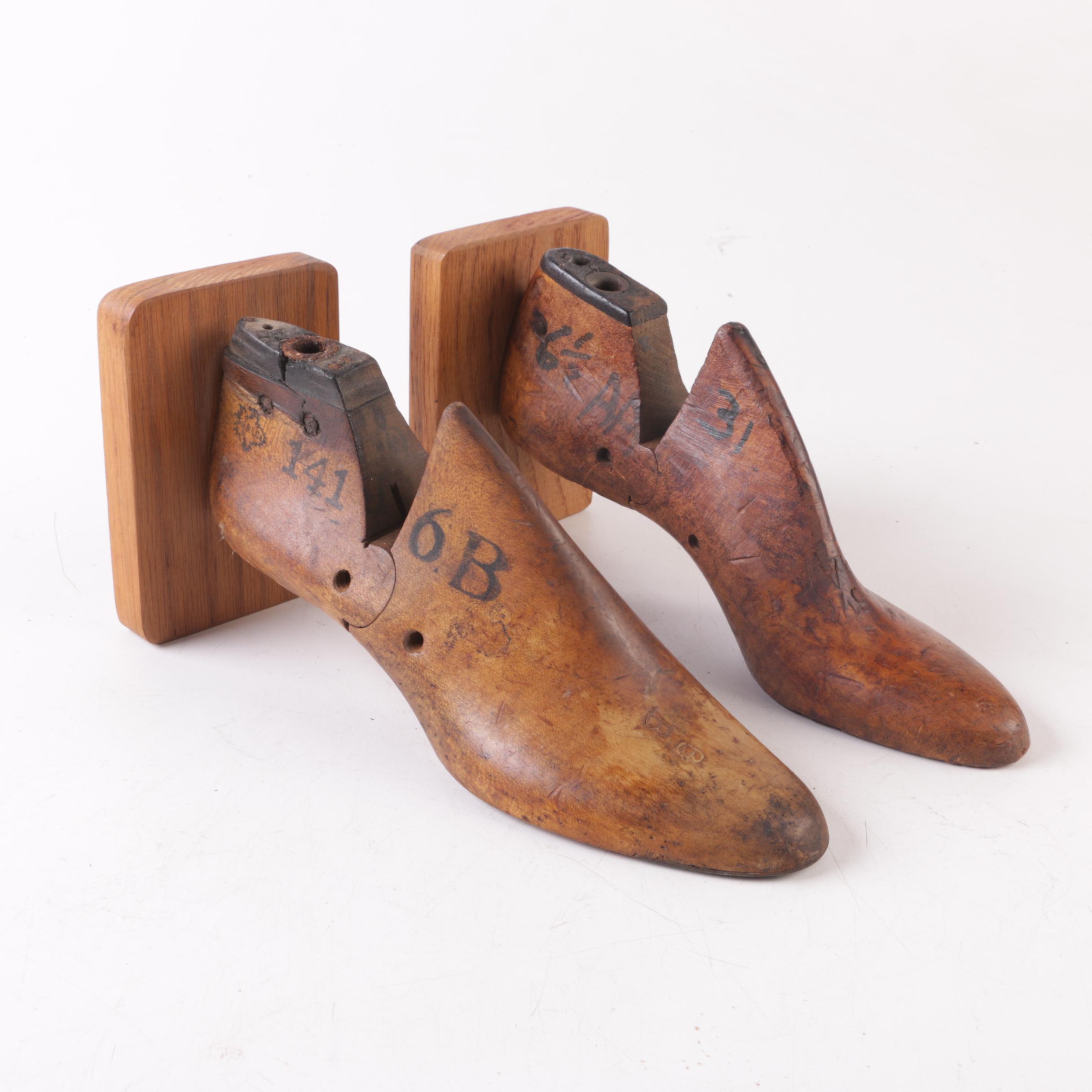 Vintage Shoe Last Bookends