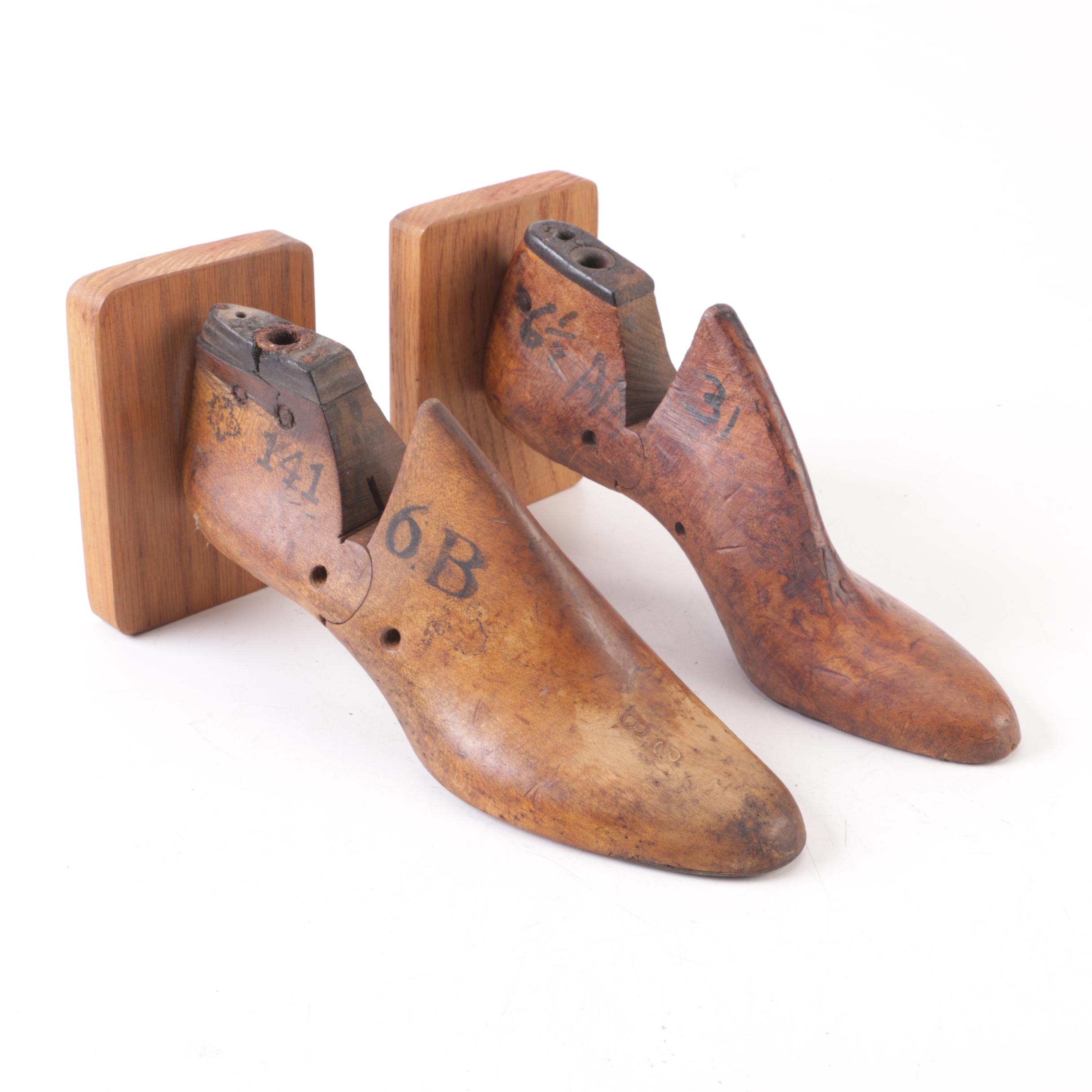 Vintage Shoe Last Bookends
