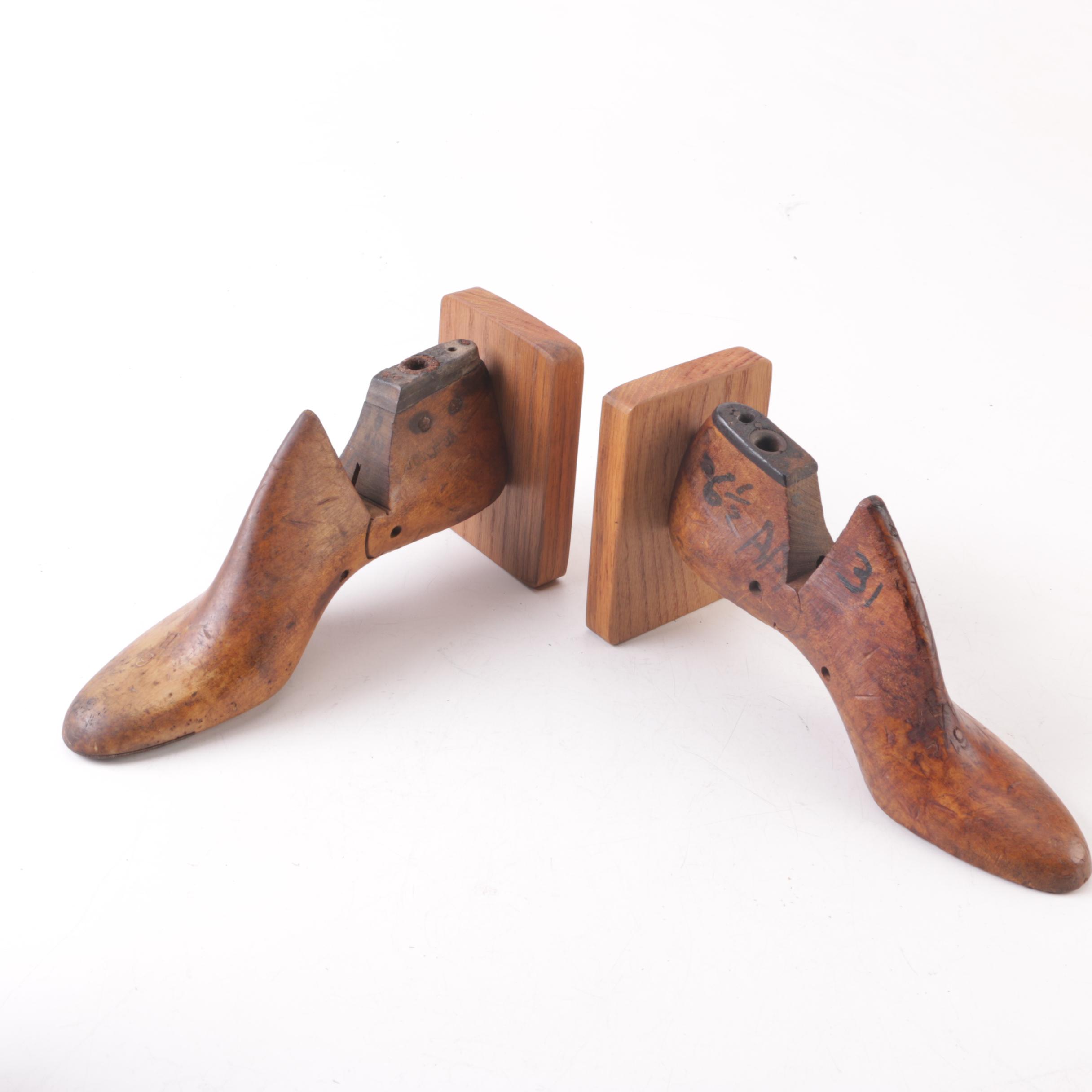 Vintage Shoe Last Bookends