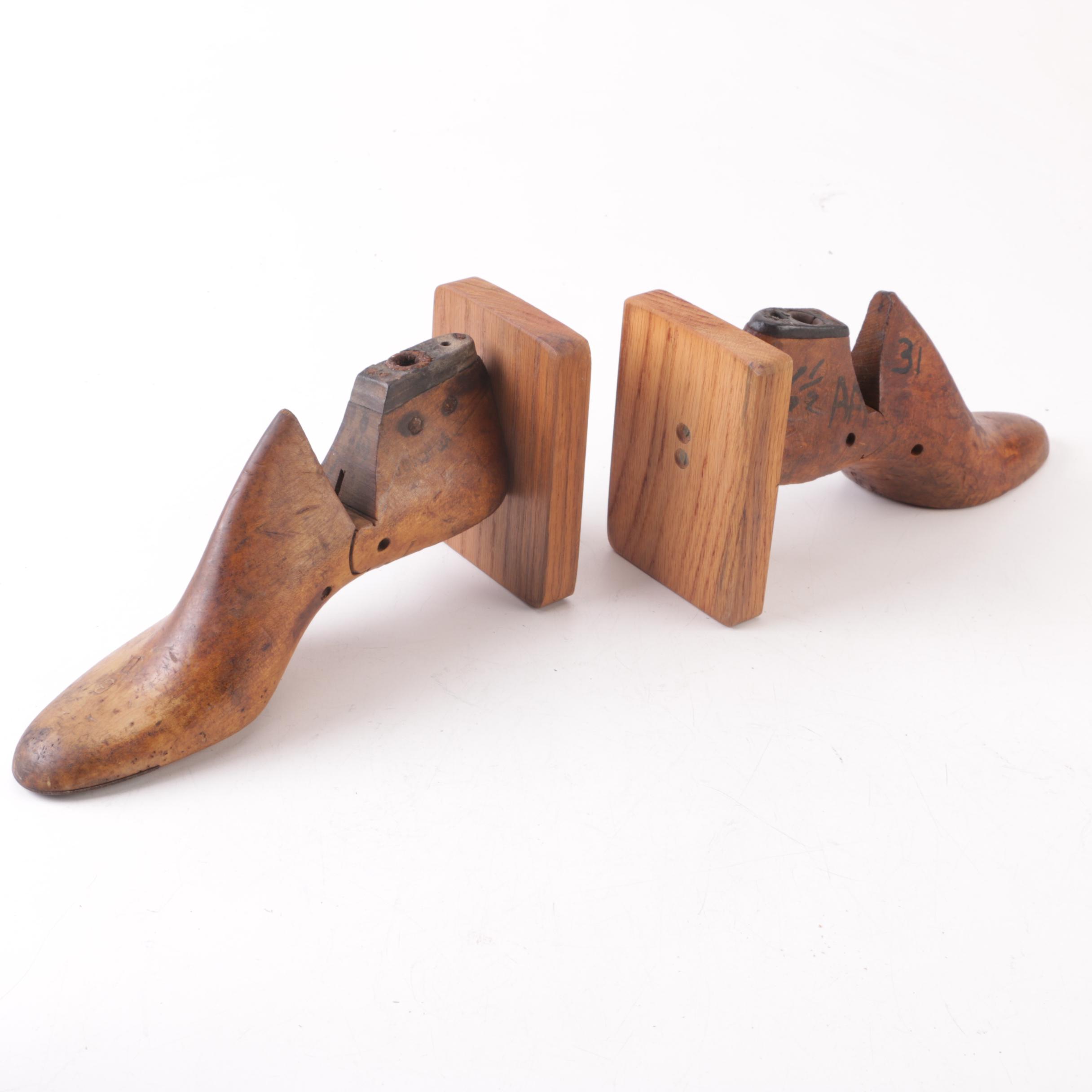Vintage Shoe Last Bookends
