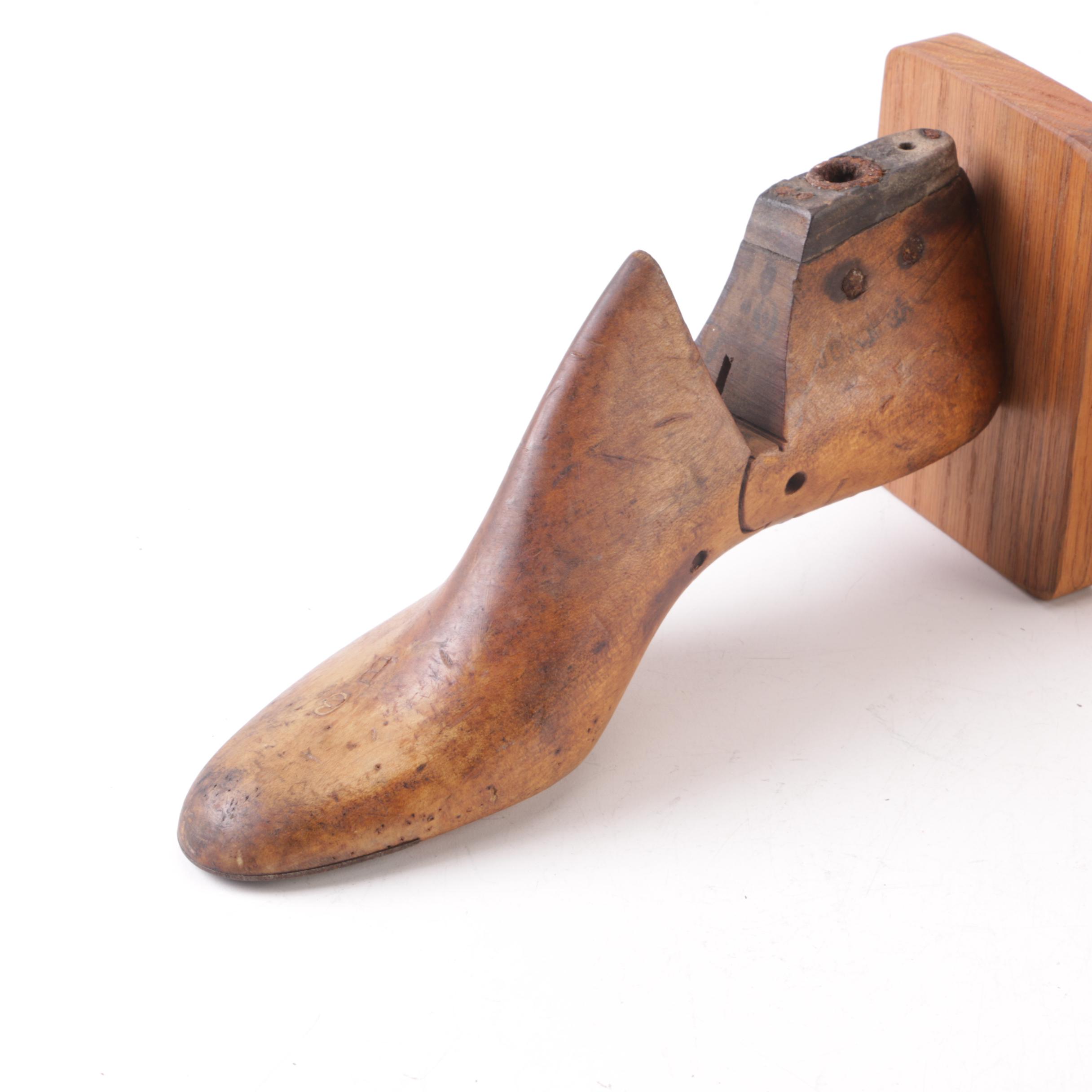 Vintage Shoe Last Bookends