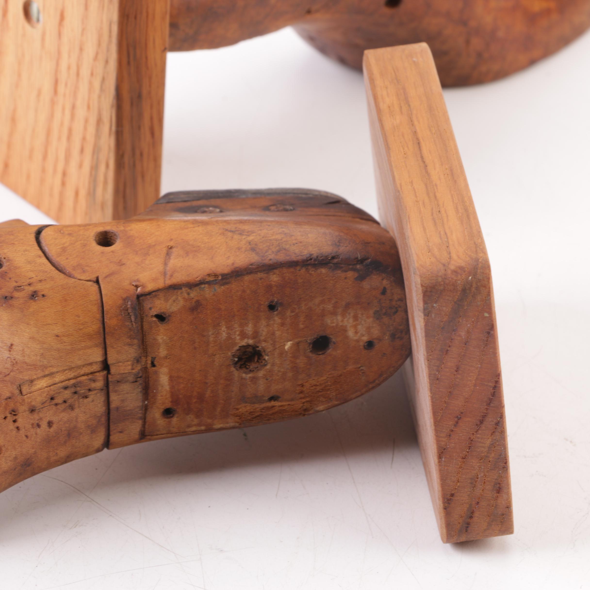 Vintage Shoe Last Bookends