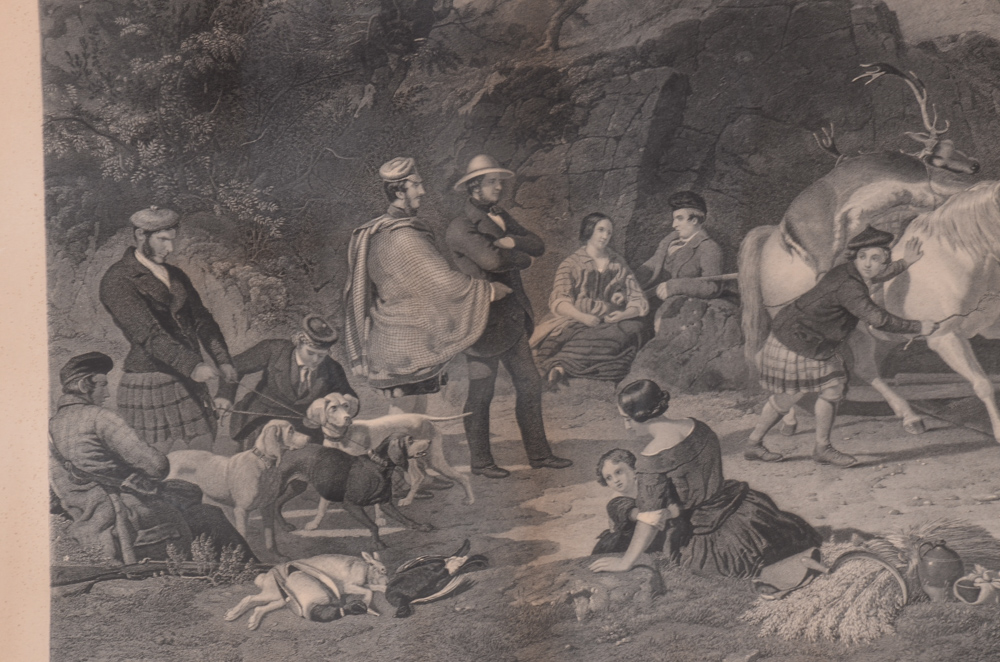 Charles Mottram Engraving after Jacob Thompson "Crossing a Highland Lock"