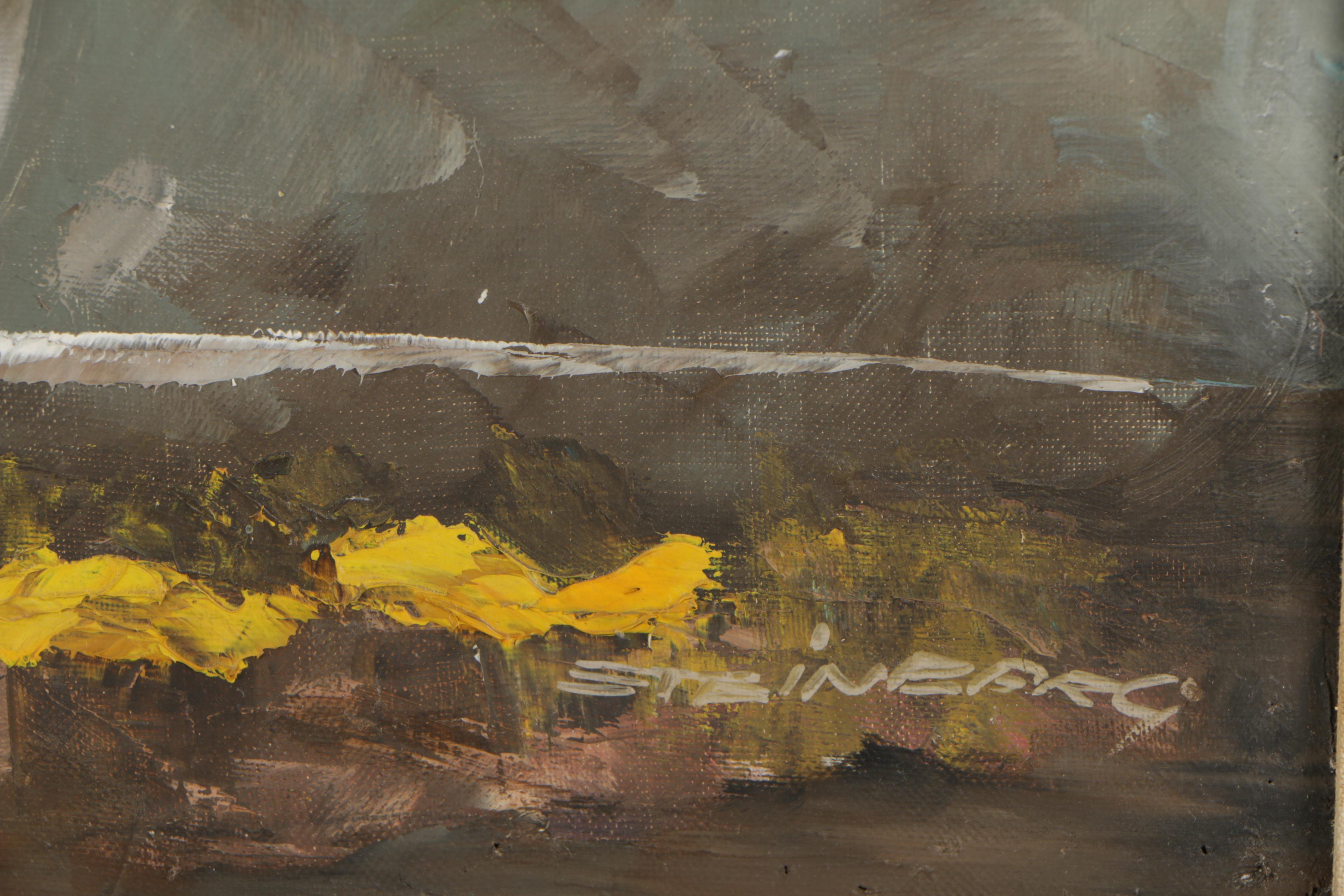 Steinberg Oil Painting of Floral Arrangement