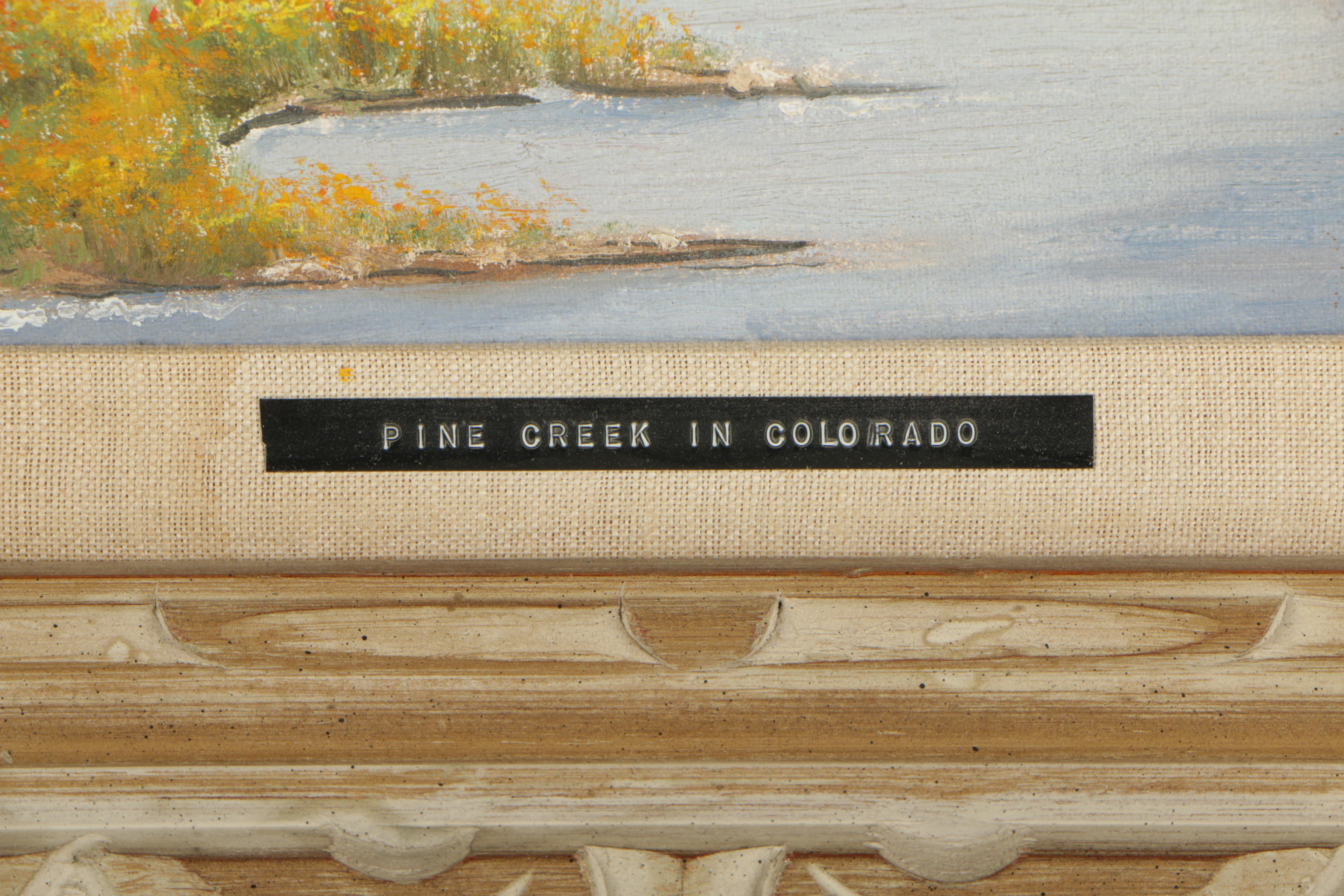 Edward Leo Forbes Oil Painting "Pine Creek in Colorado"