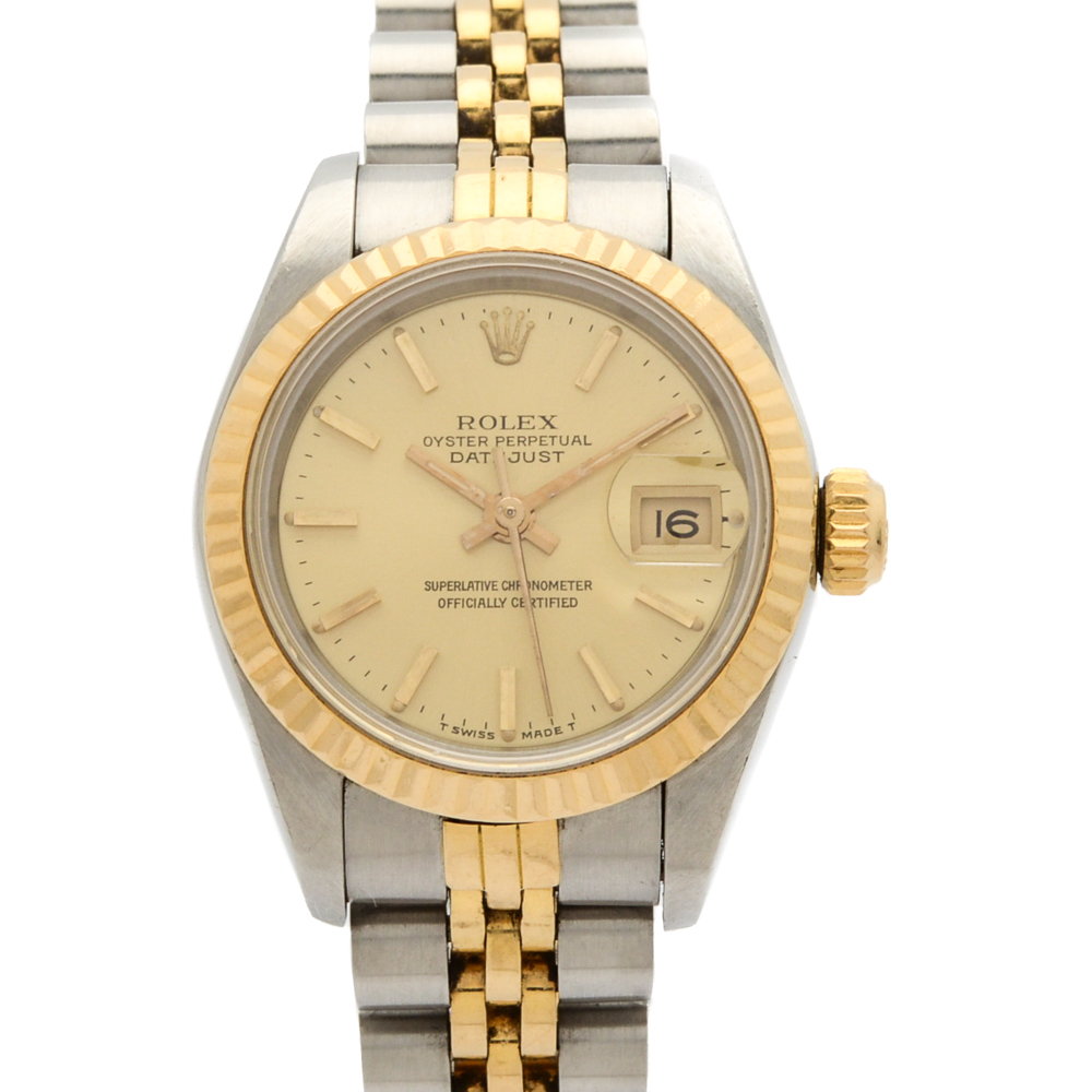 Rolex Oyster 18K Gold and Steel Perpetual Datejust Watch