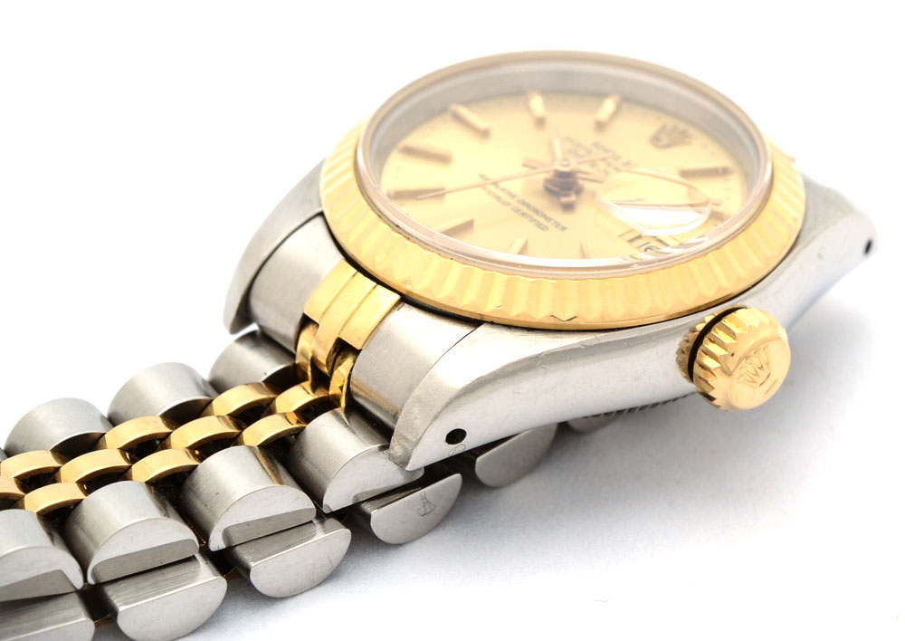 Rolex Oyster 18K Gold and Steel Perpetual Datejust Watch