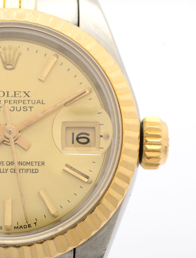 Rolex Oyster 18K Gold and Steel Perpetual Datejust Watch