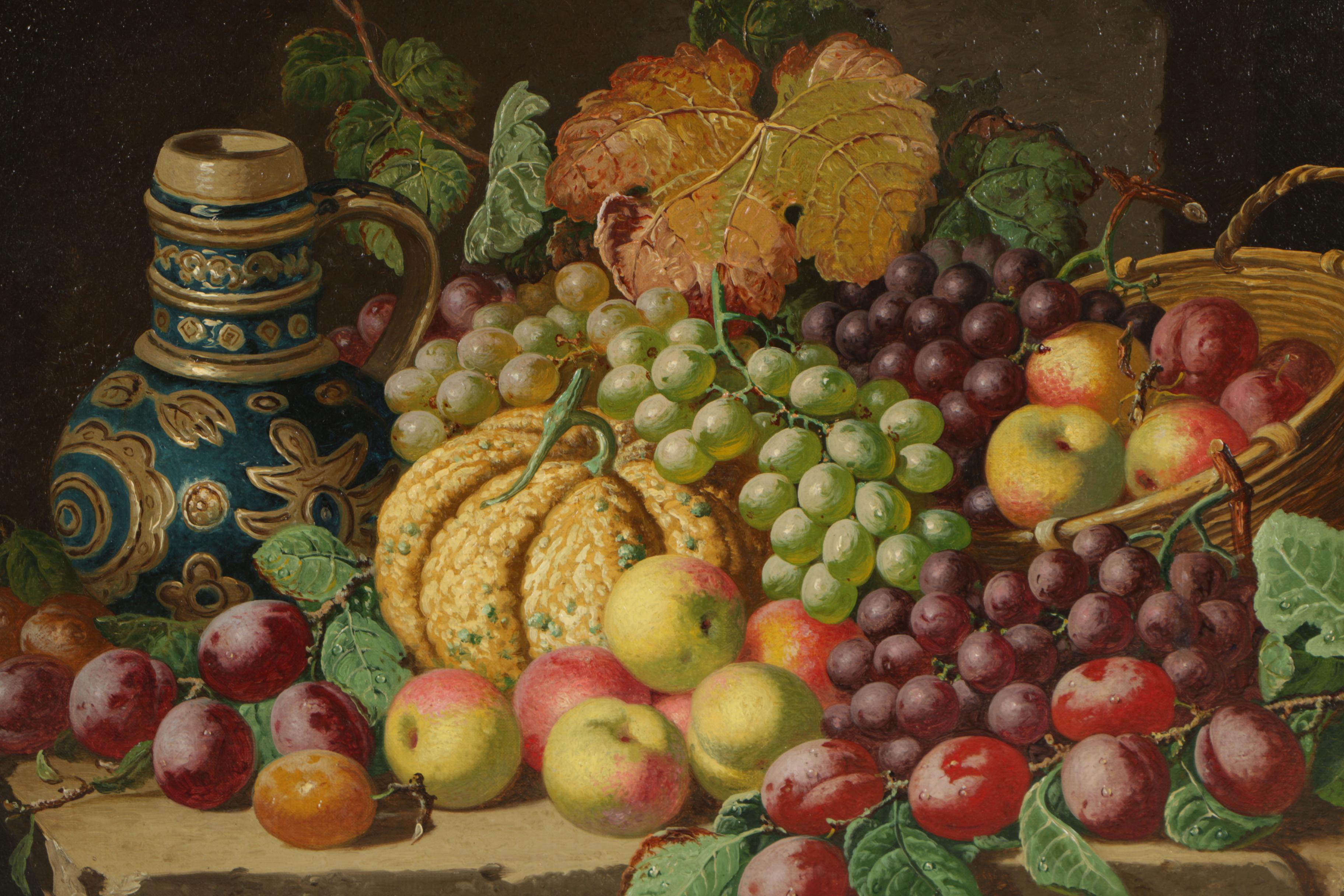 Charles Thomas Bale Oil Painting of Still Life with Fruit