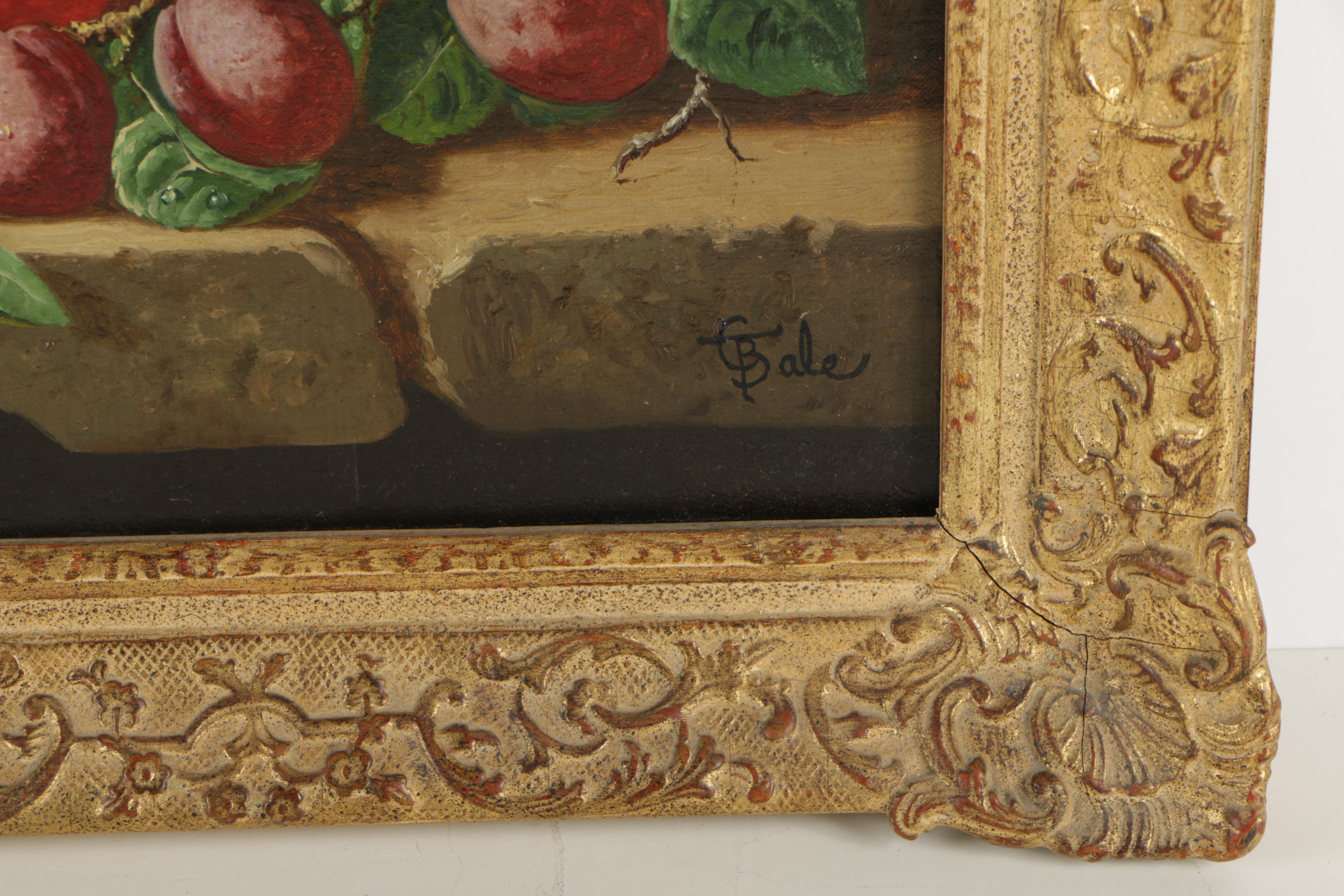 Charles Thomas Bale Oil Painting of Still Life with Fruit