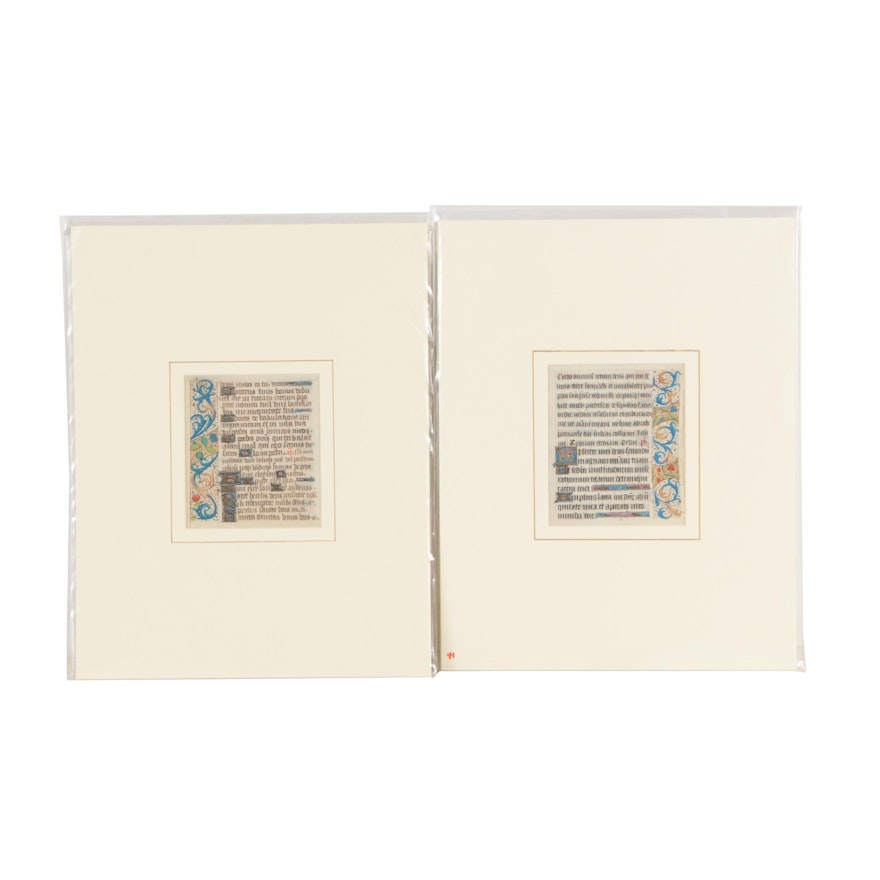 Antique Illuminated Manuscript Pages