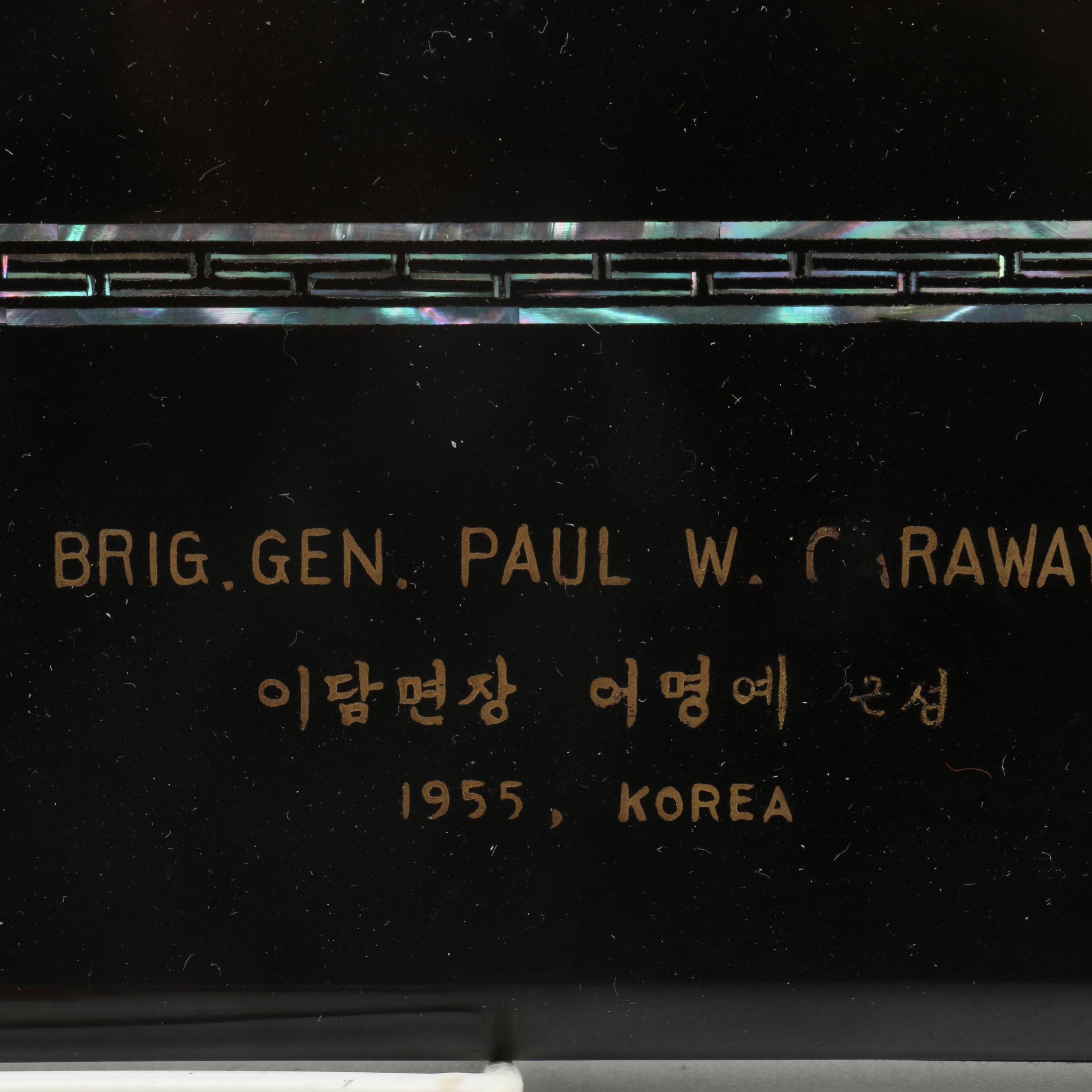 Vintage Korean Military Photo Album with Abalone Inlays