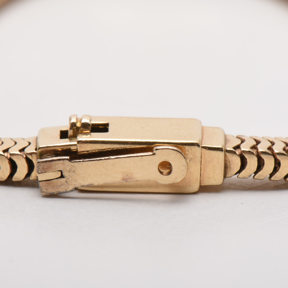 Tiffany & Co 14K and 18K Yellow Gold Carved Blackamoor Gemstone Pendant Bracelet