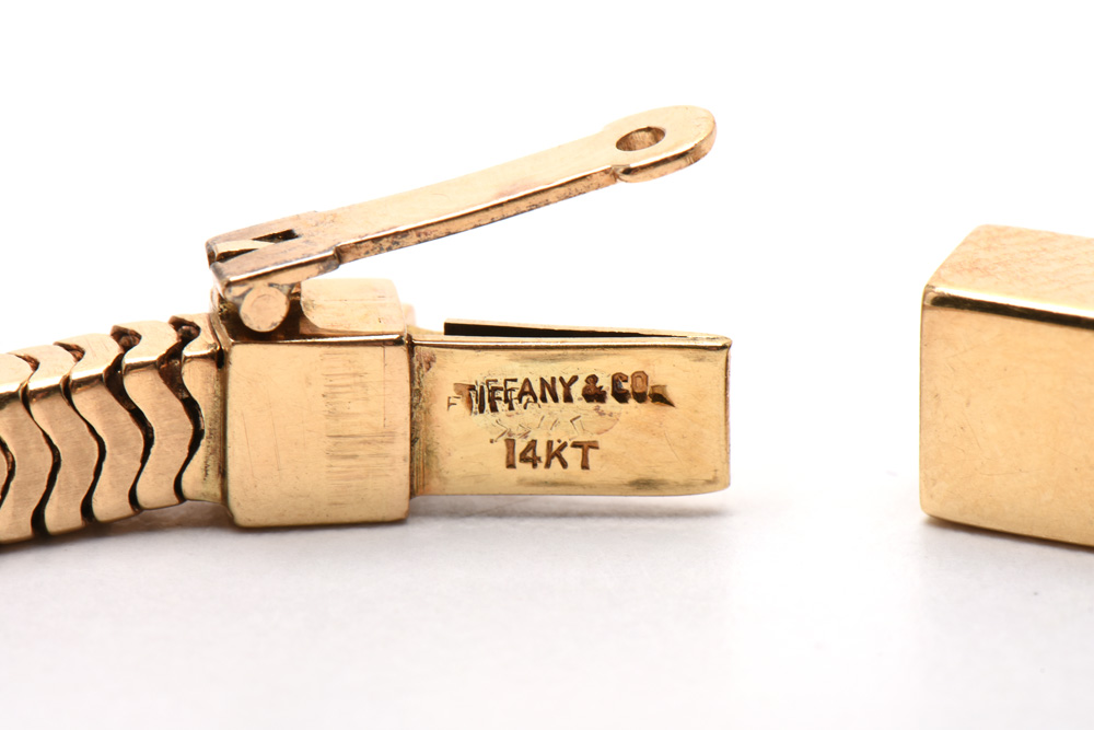 Tiffany & Co 14K and 18K Yellow Gold Carved Blackamoor Gemstone Pendant Bracelet