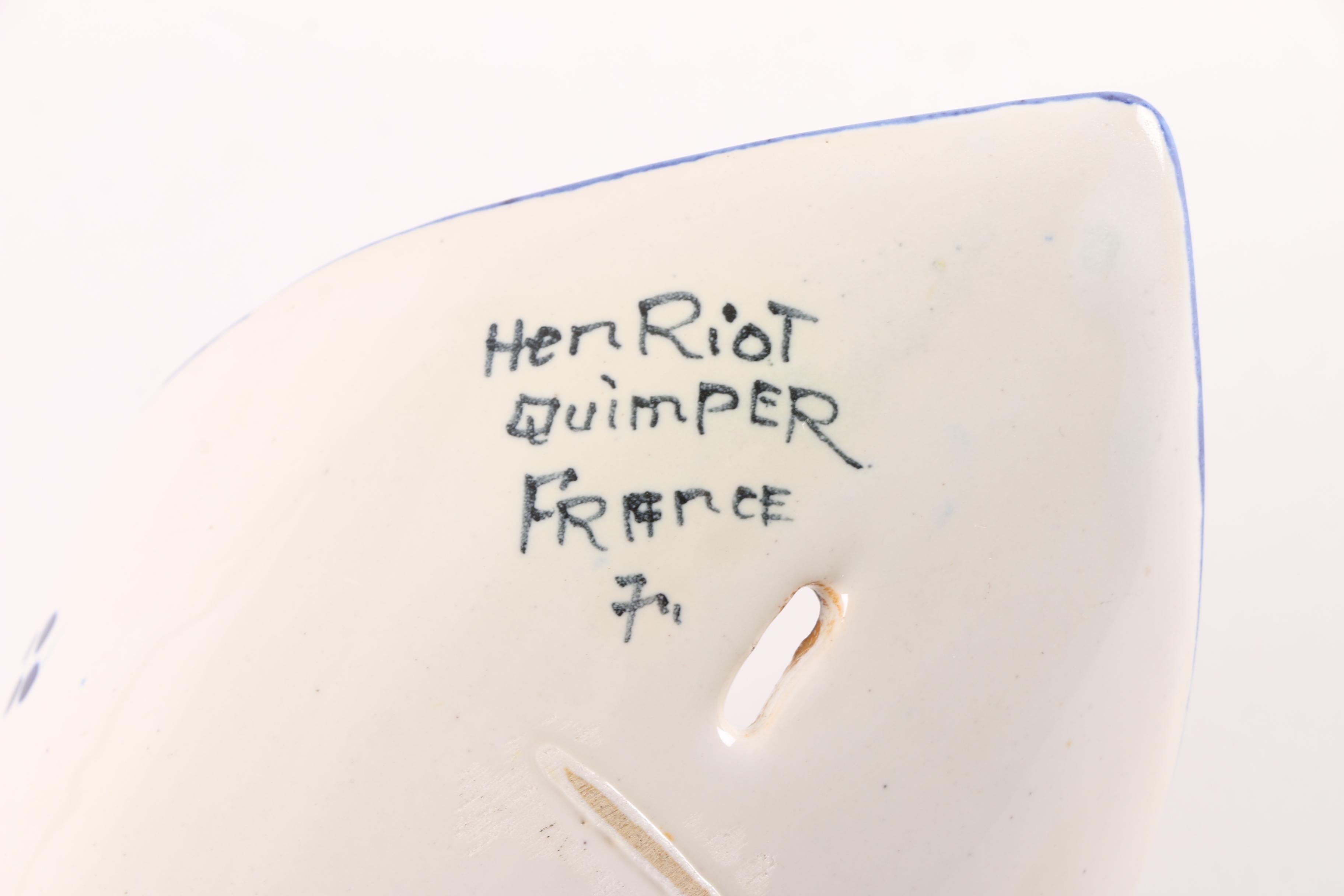 Henriot Quimper Faïence Wall Pockets