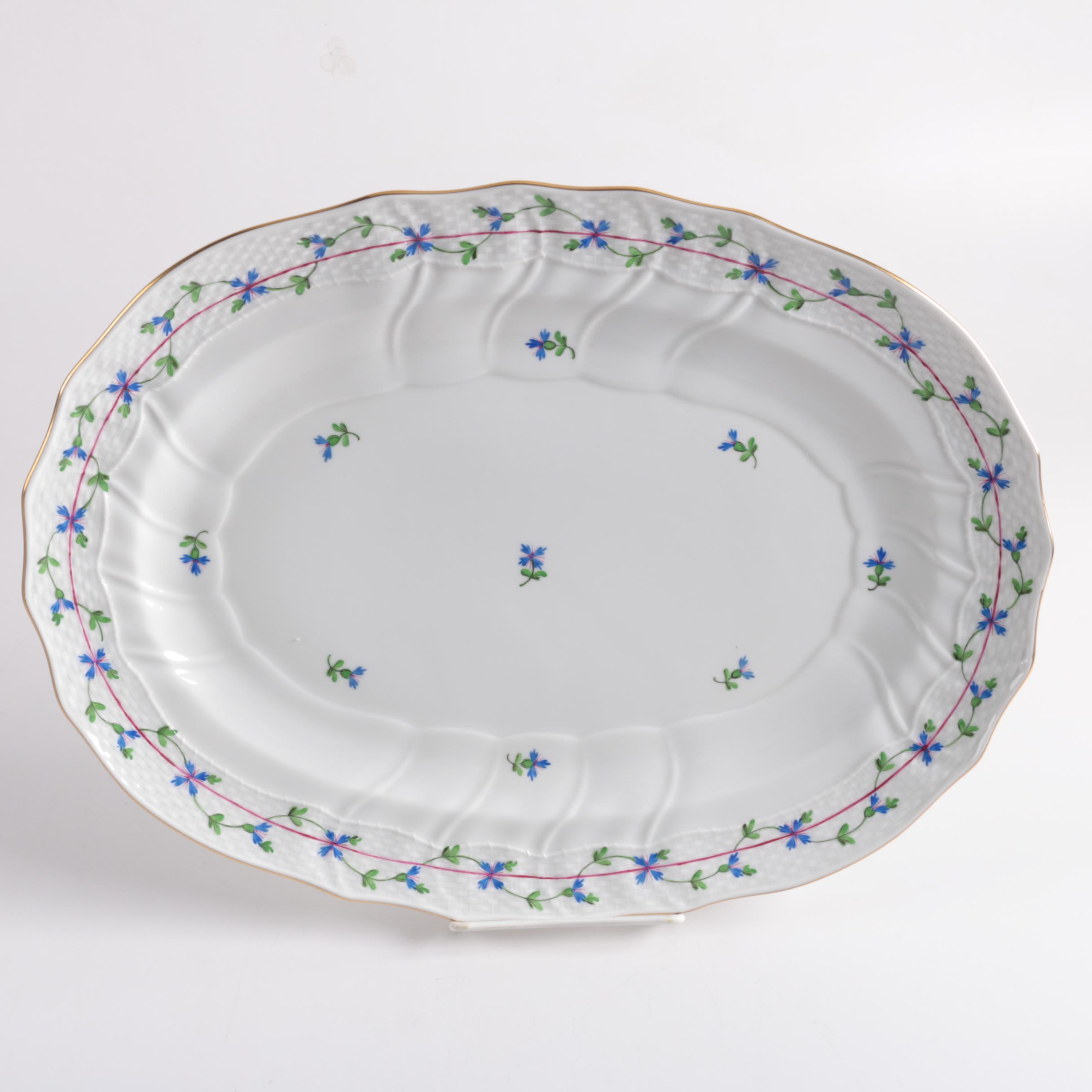 Herend "Blue Garland" Covered Soup Tureen and Underplate