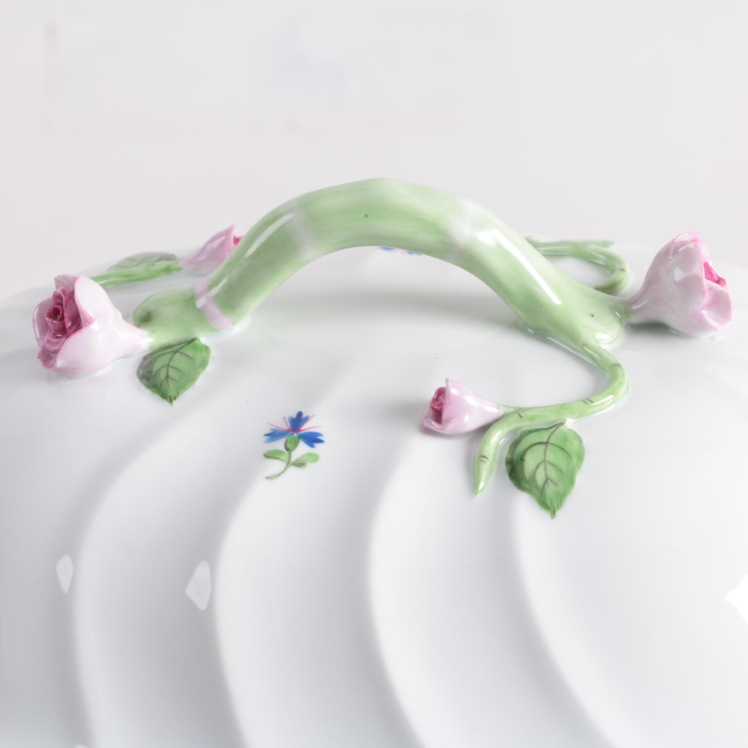 Herend "Blue Garland" Covered Soup Tureen and Underplate