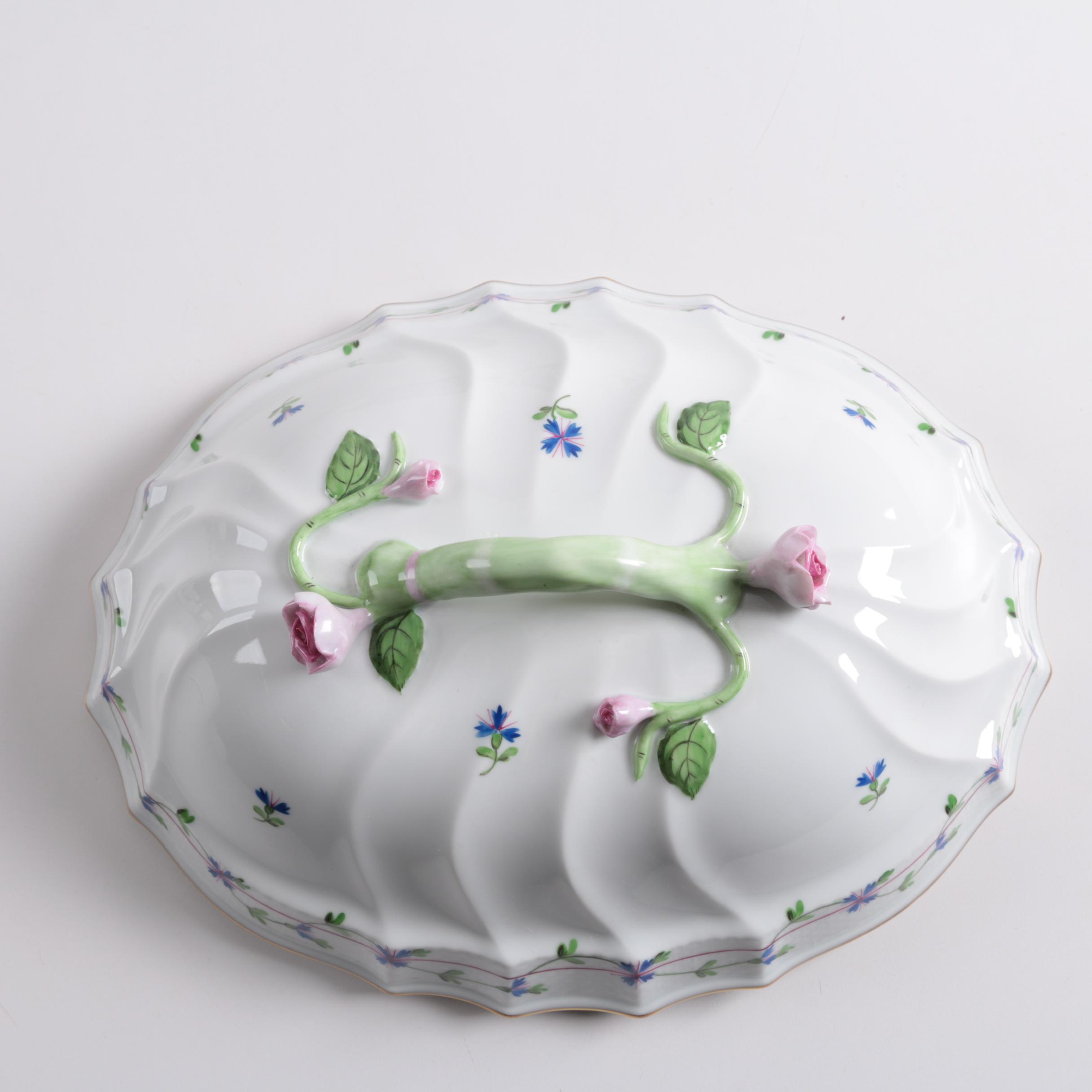 Herend "Blue Garland" Covered Soup Tureen and Underplate