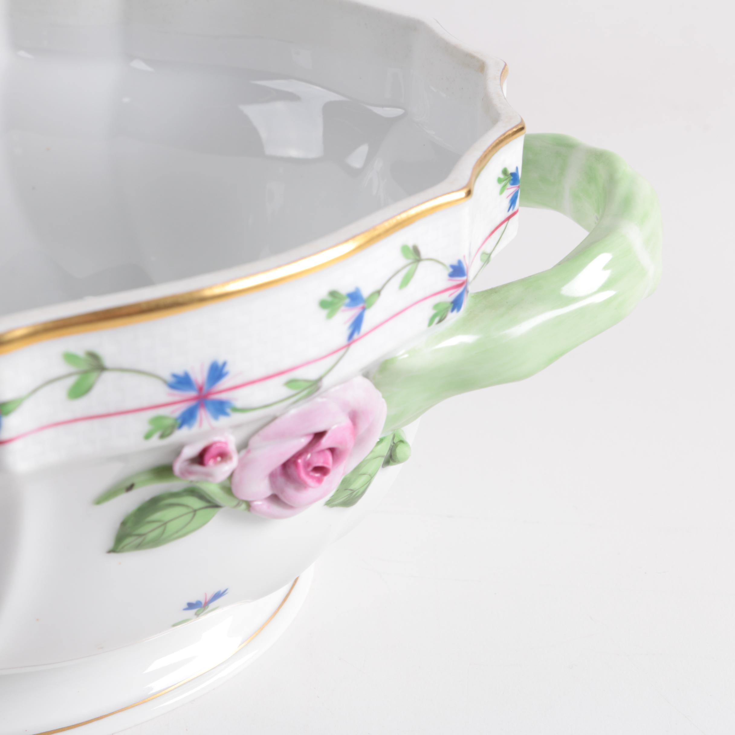 Herend "Blue Garland" Covered Soup Tureen and Underplate