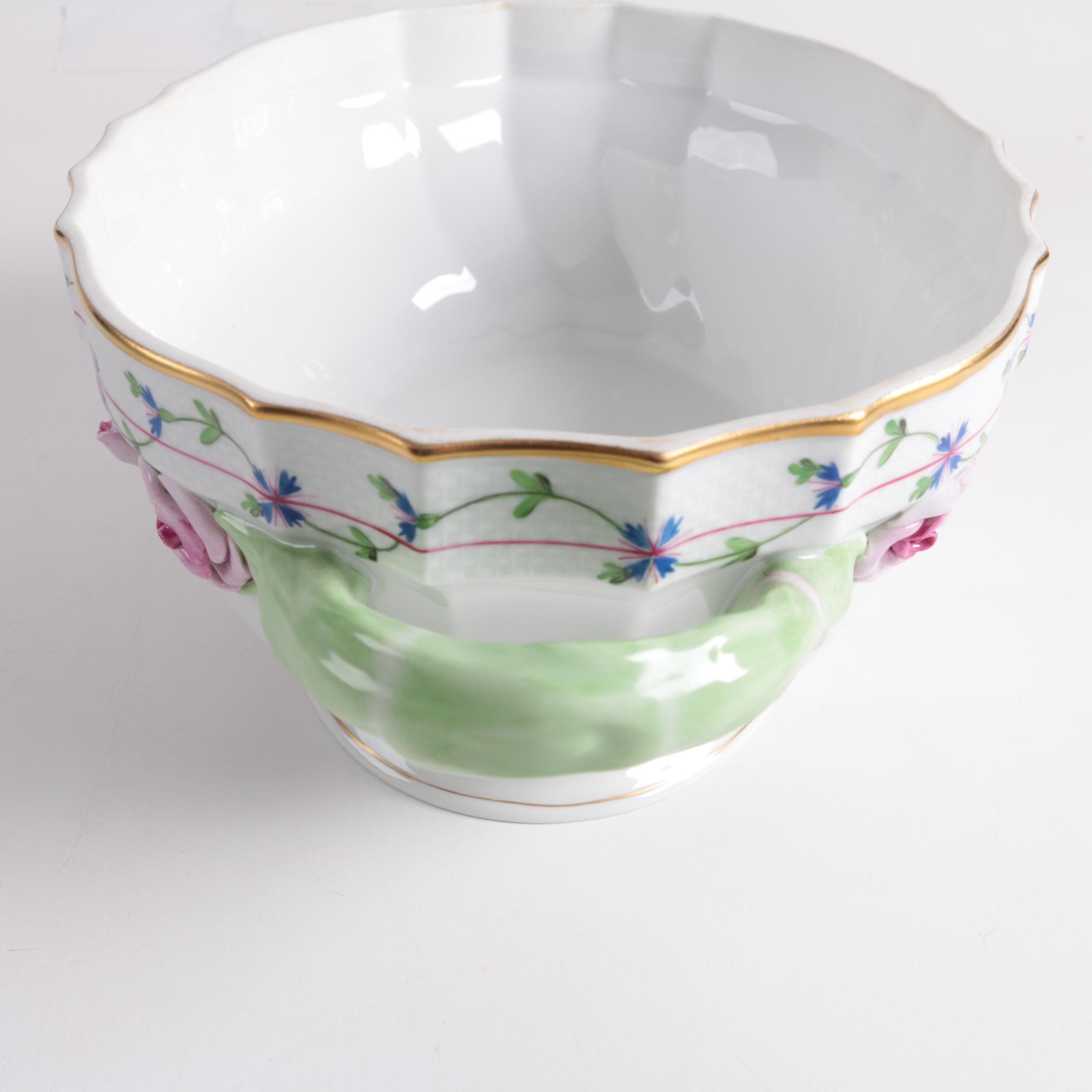 Herend "Blue Garland" Covered Soup Tureen and Underplate