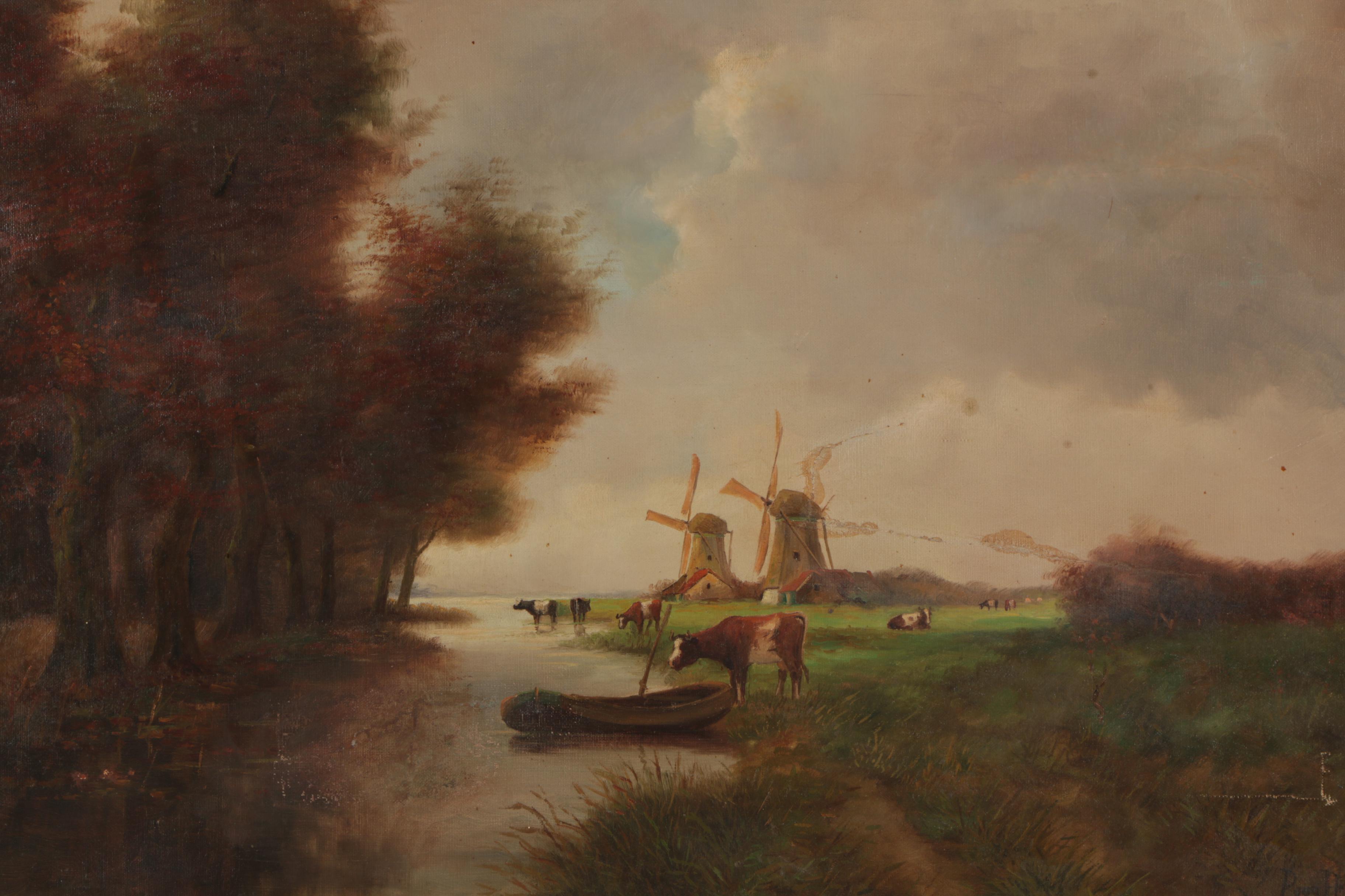 Oil Painting of a Dutch Landscape