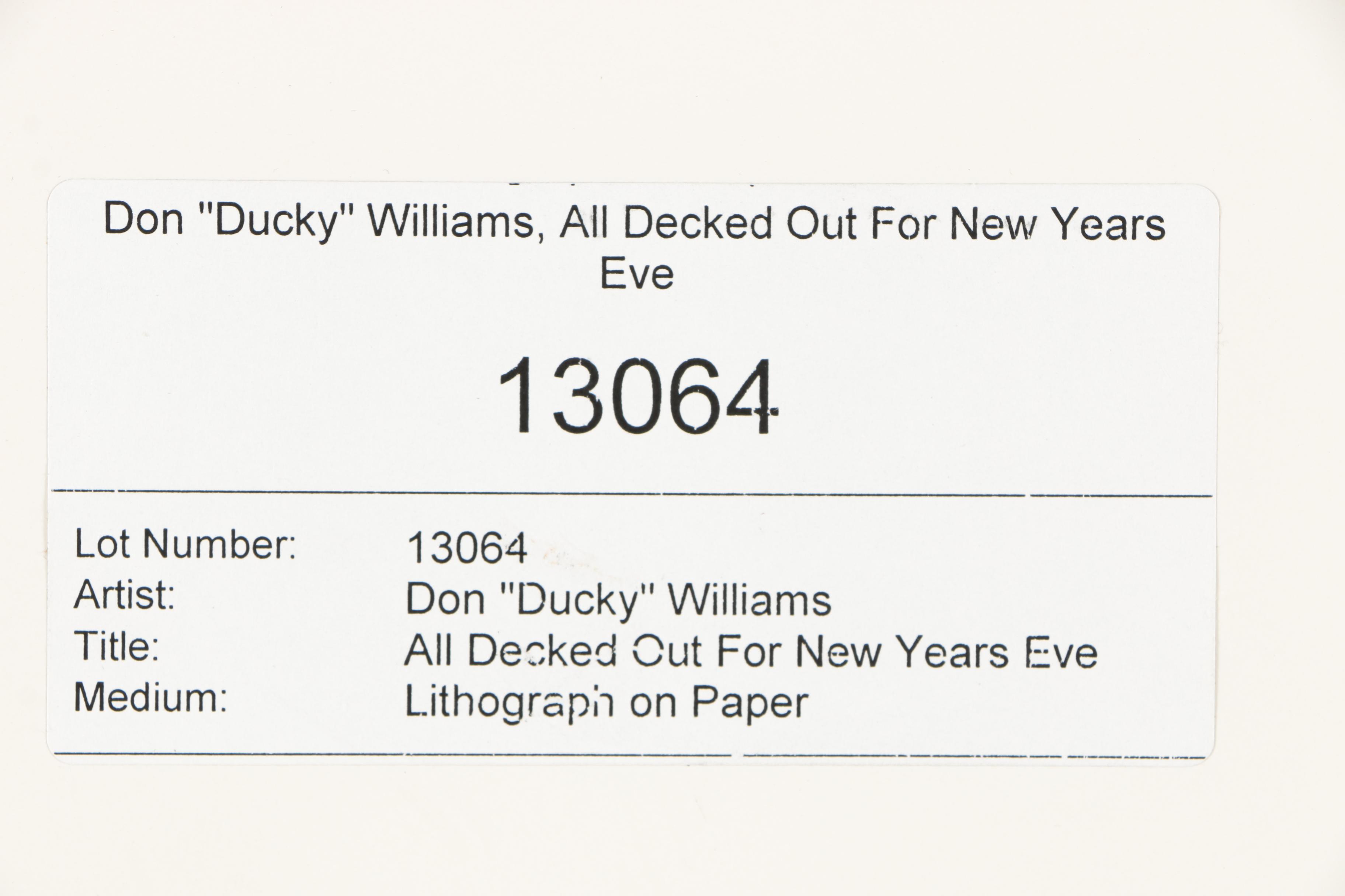 Offset Lithograph of Walt Disney "Happy New Year 2004"