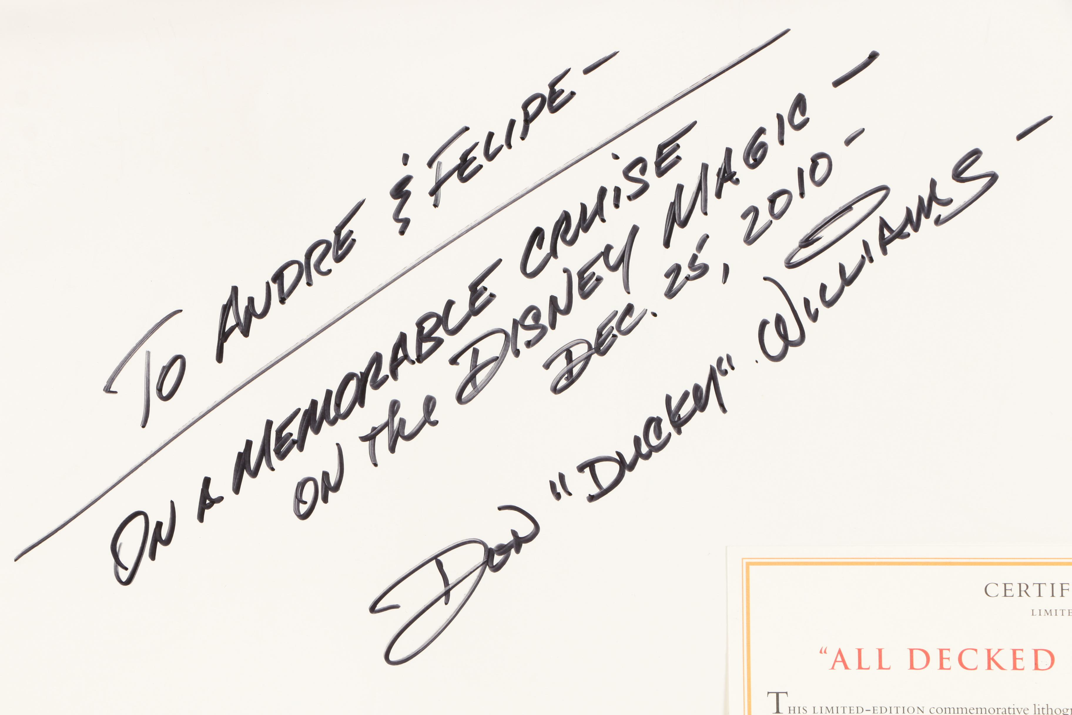 Offset Lithograph of Walt Disney "Happy New Year 2004"