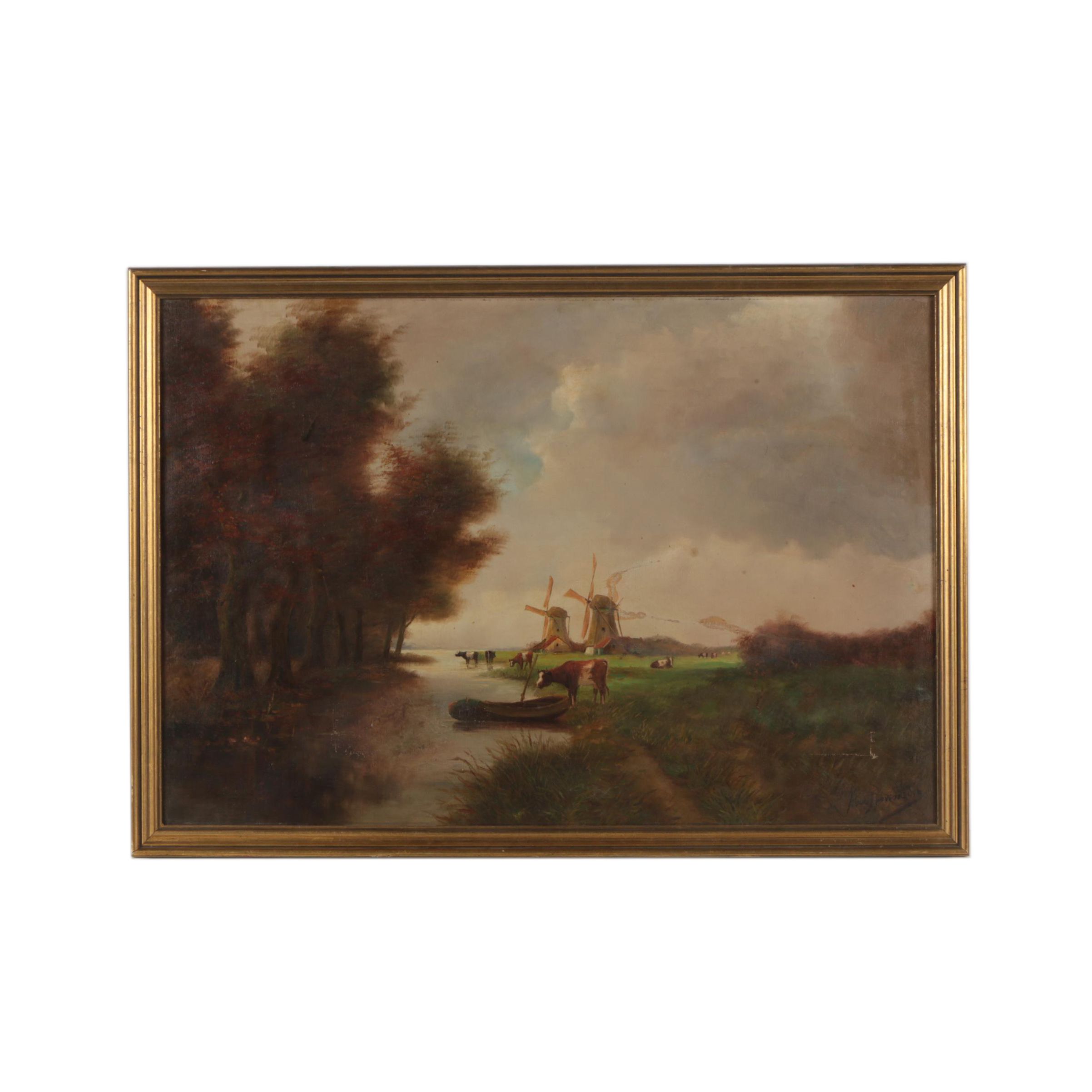 Oil Painting of a Dutch Landscape