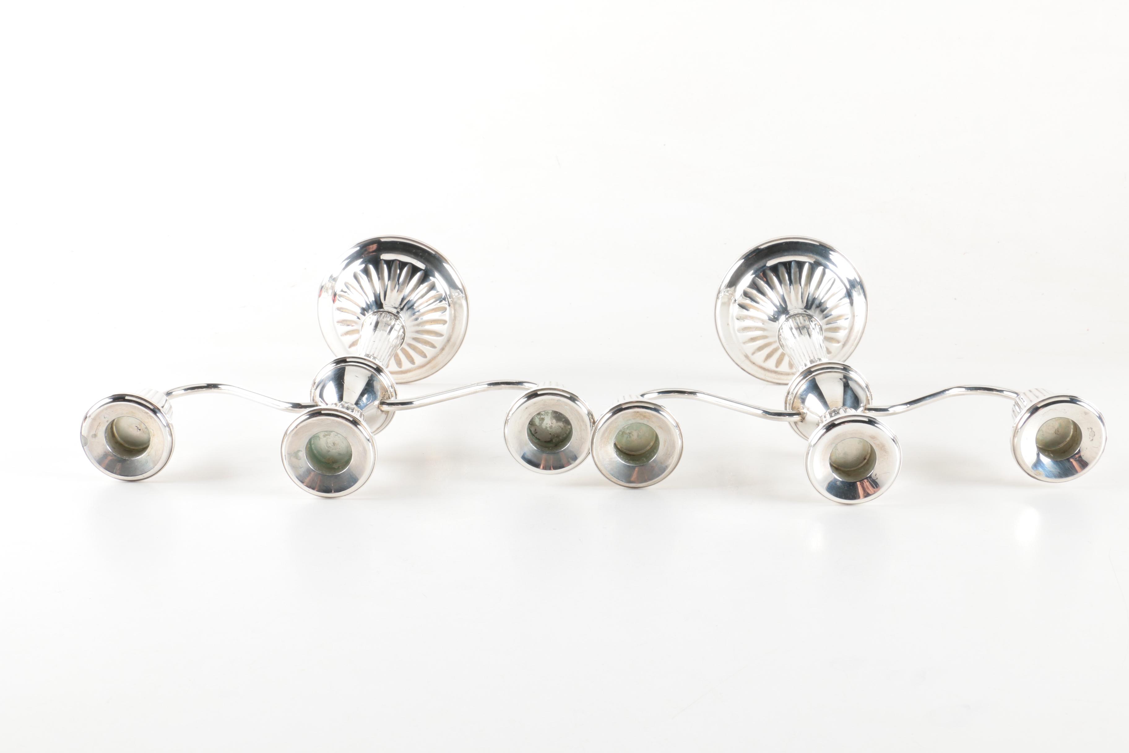 Gorham and Duchin Weighted Sterling Silver Candelabra and Candleholders
