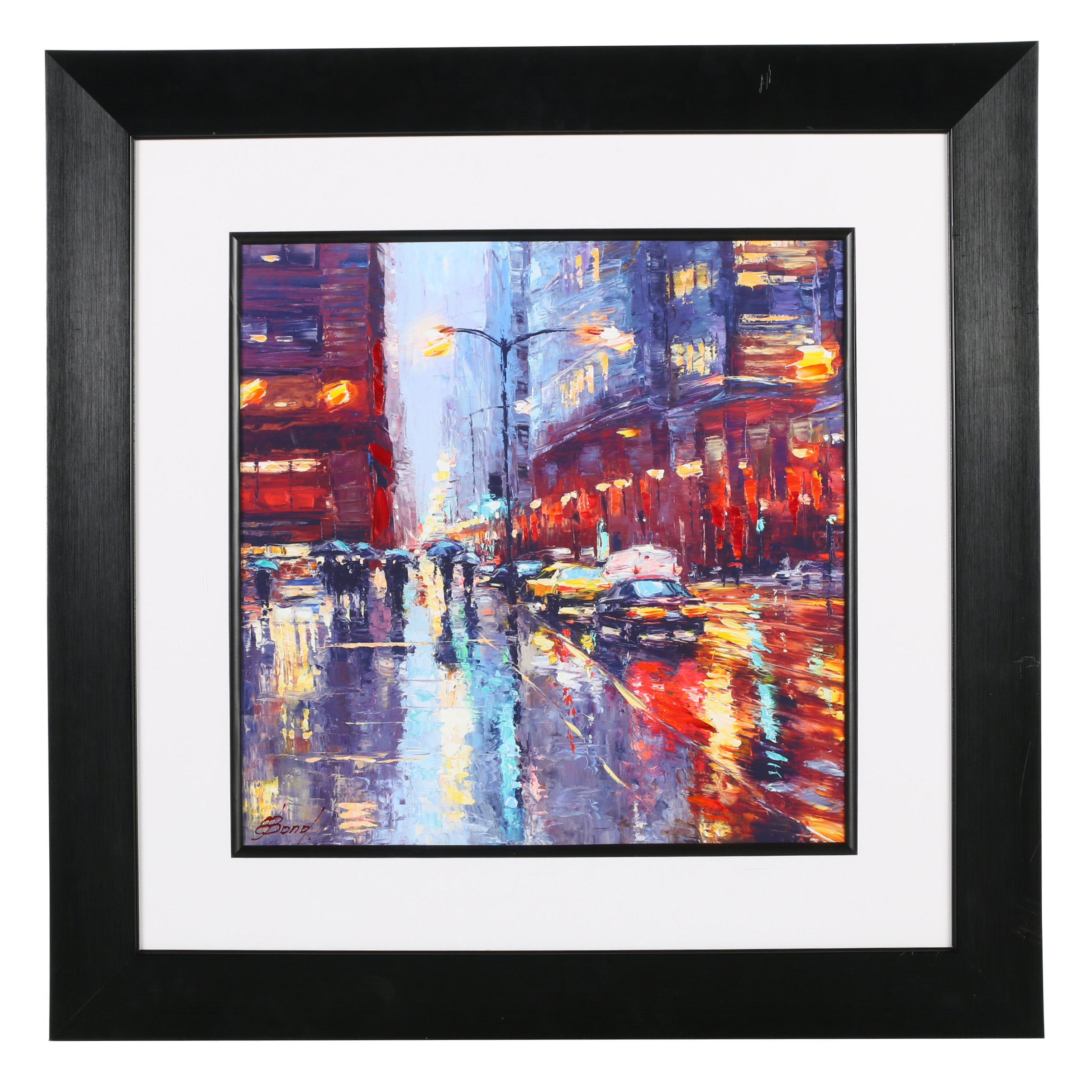 Elena Bond Embellished Giclée "Glow City of Lights"