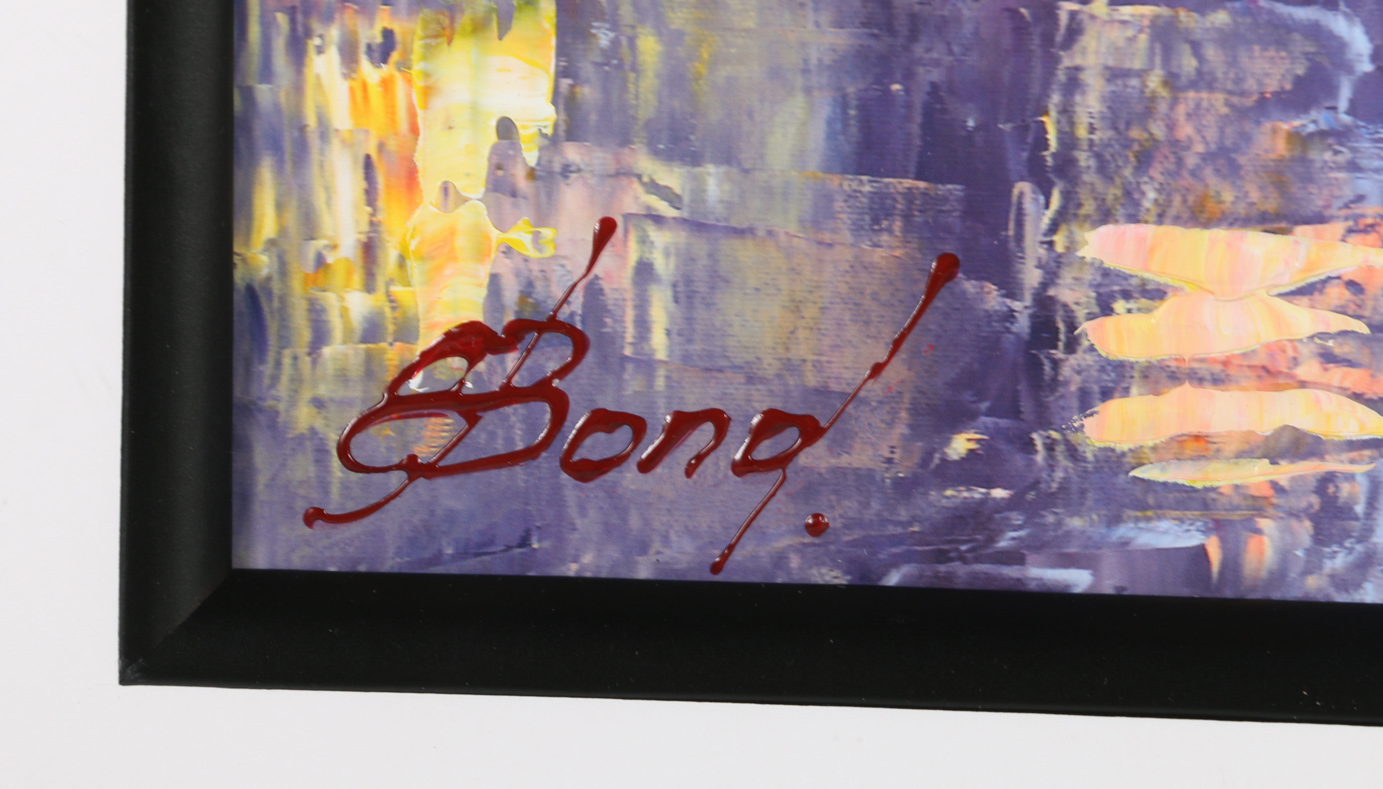 Elena Bond Embellished Giclée "Glow City of Lights"