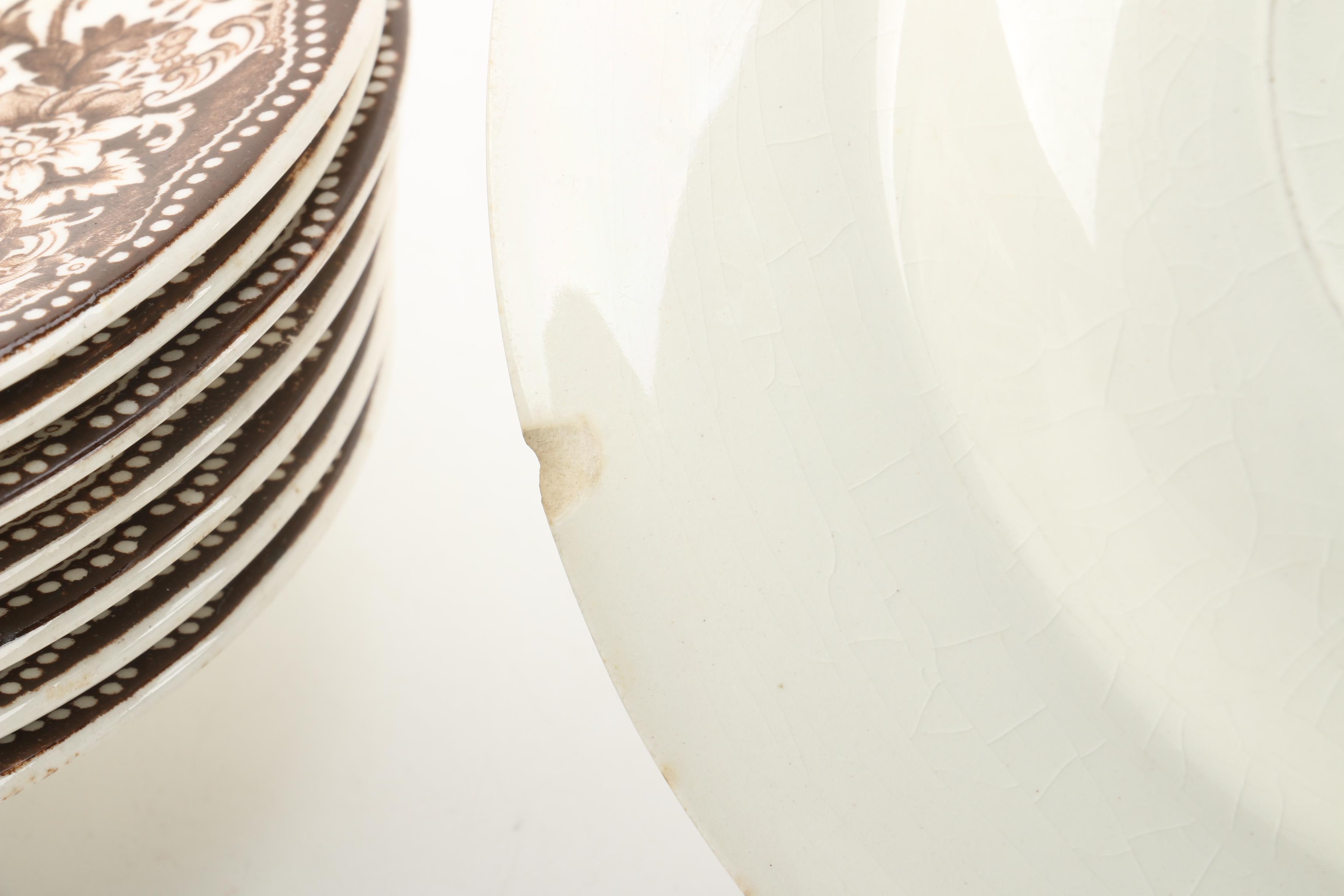 Royal Staffordshire "Tonquin Brown" Soup Bowls