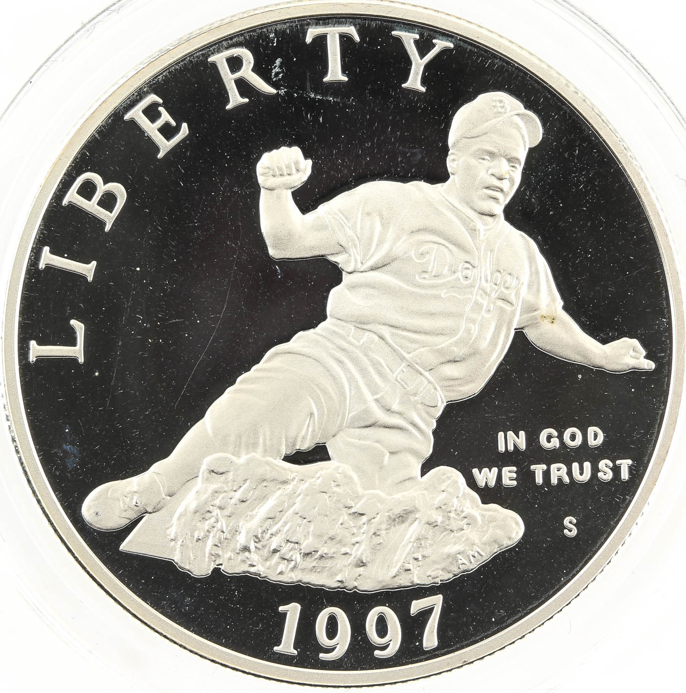 1997-S Jackie Robinson Commemorative $1 Silver Proof Coin