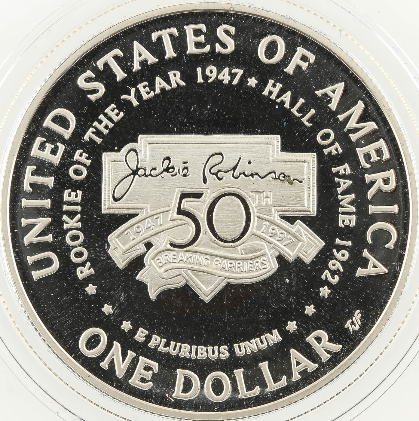 1997-S Jackie Robinson Commemorative $1 Silver Proof Coin
