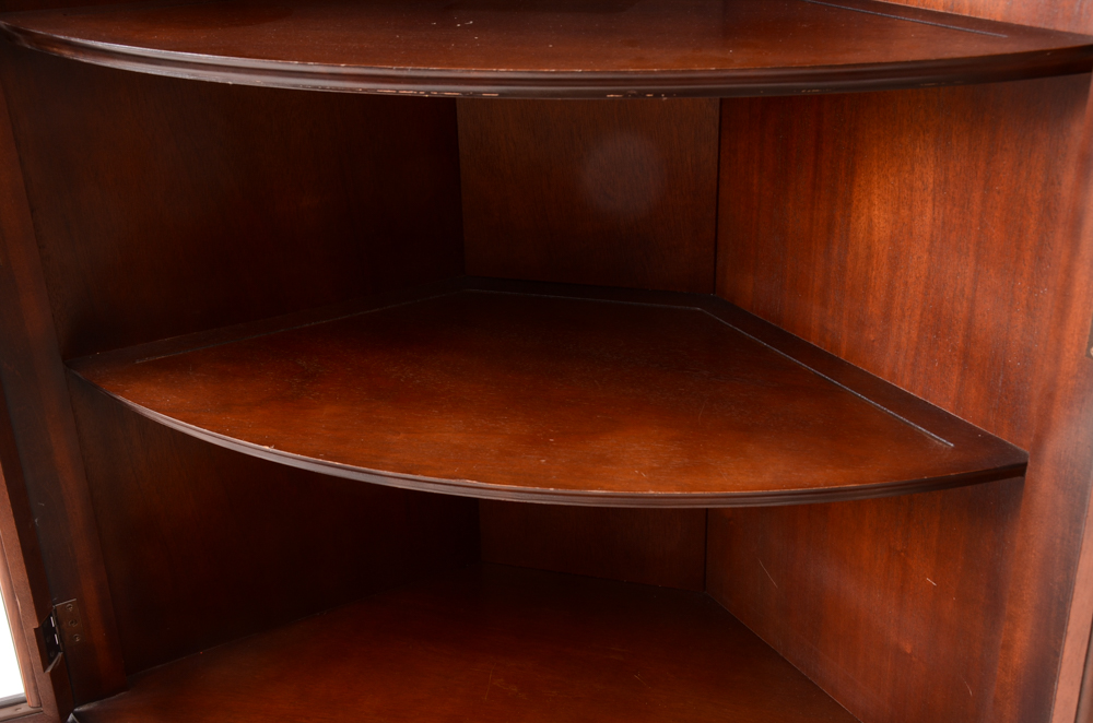 Hepplewhite Style Corner China Cabinet by Bassett