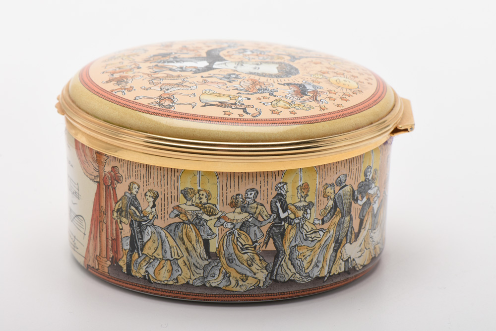 Halcyon Days Enameled Limited Edition Music Box, "The Blue Danube"