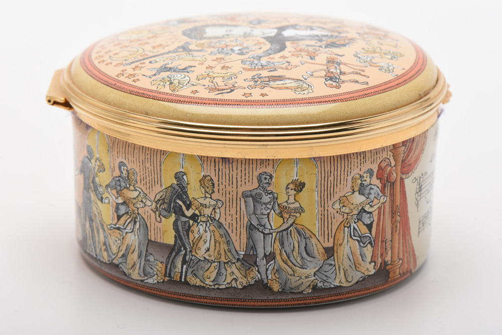 Halcyon Days Enameled Limited Edition Music Box, "The Blue Danube"