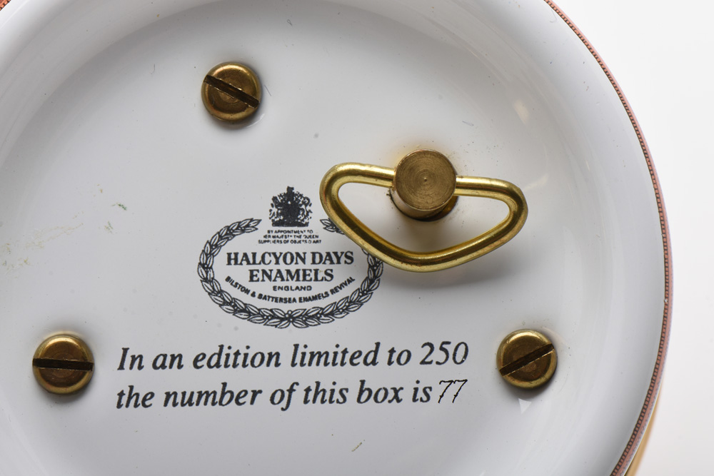 Halcyon Days Enameled Limited Edition Music Box, "The Blue Danube"