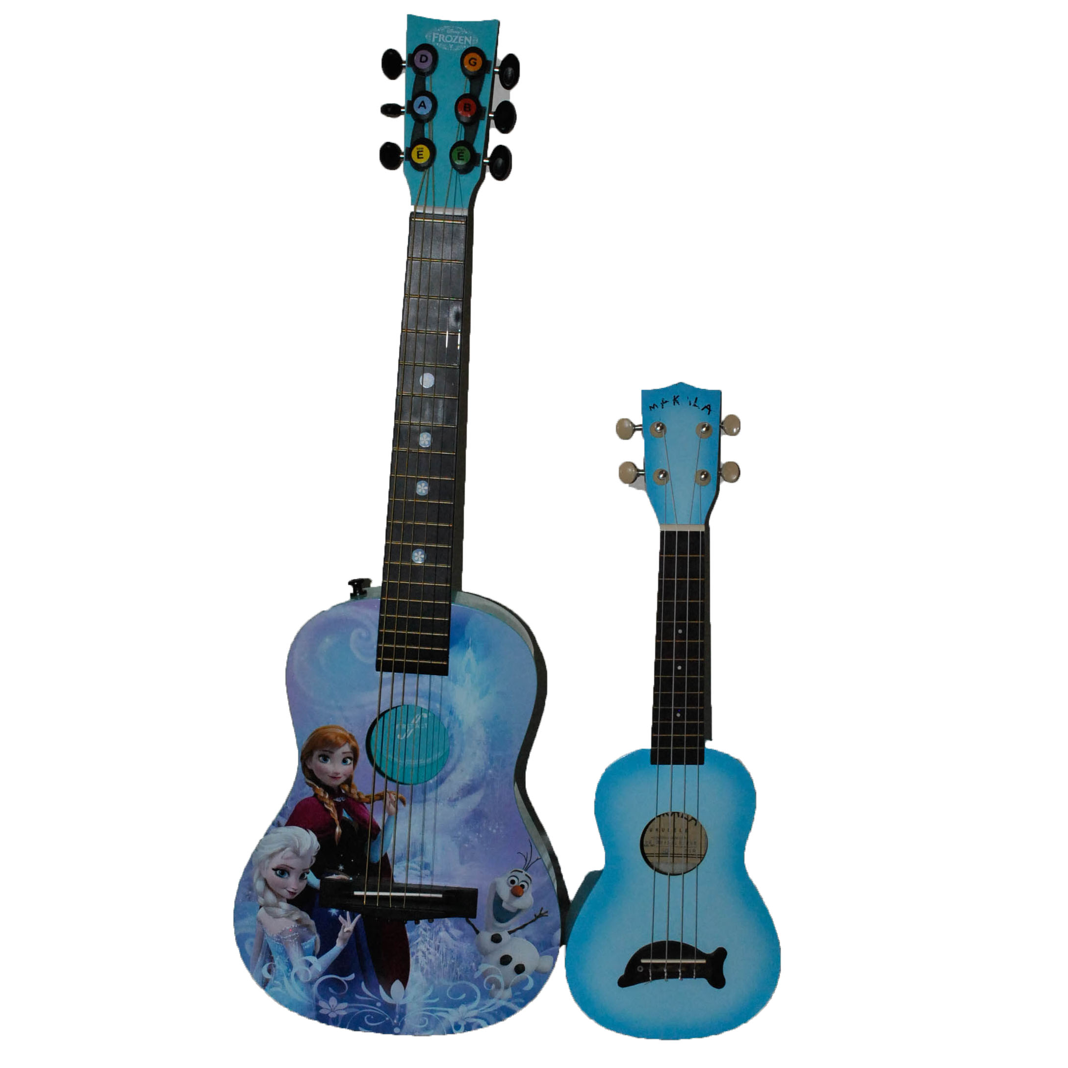 Youth First Act "Frozen" Acoustic Guitar and Kala Makala Ukulele